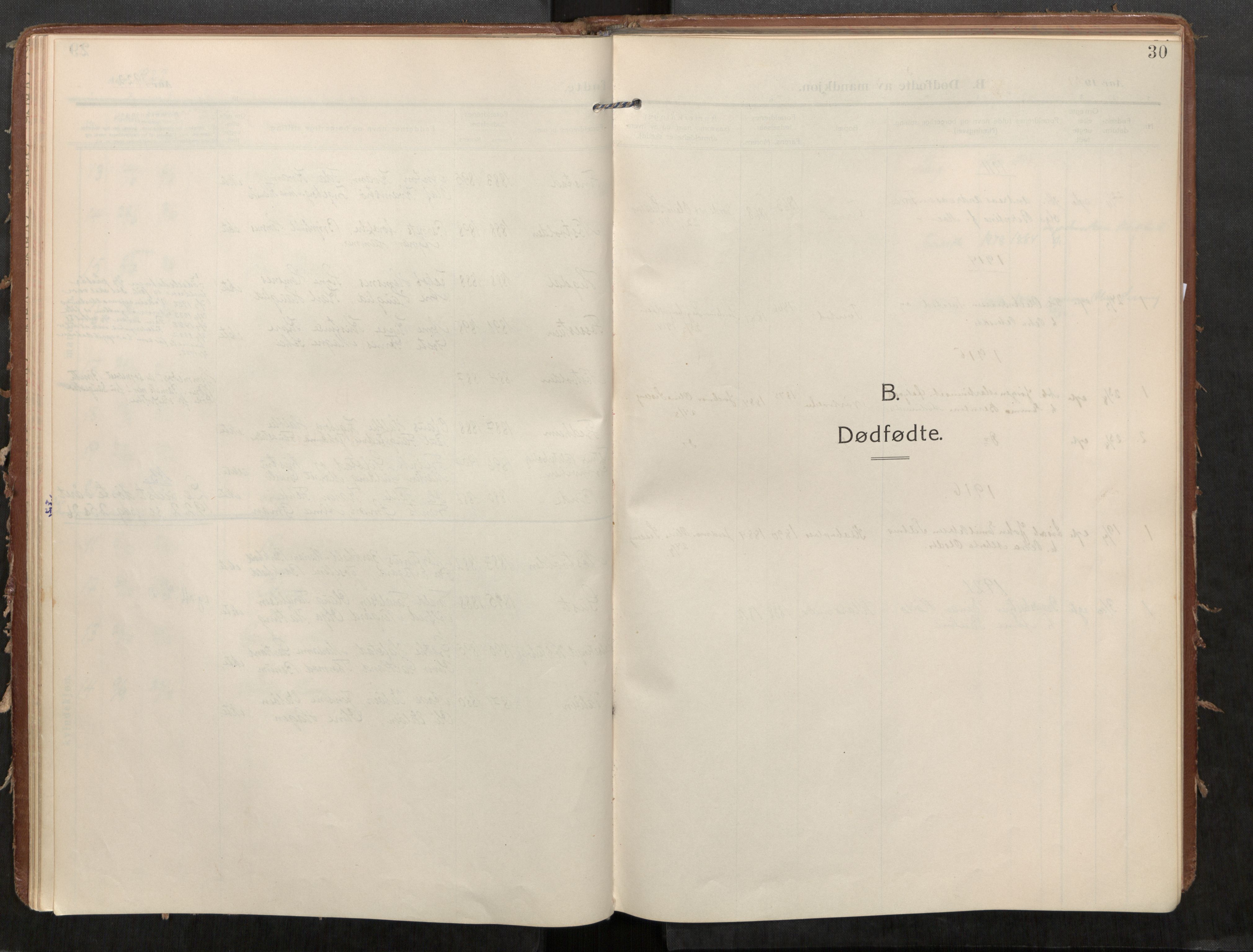 Stod sokneprestkontor, SAT/A-1164/1/I/I1/I1a/L0002: Ministerialbok nr. 2, 1909-1922, s. 30
