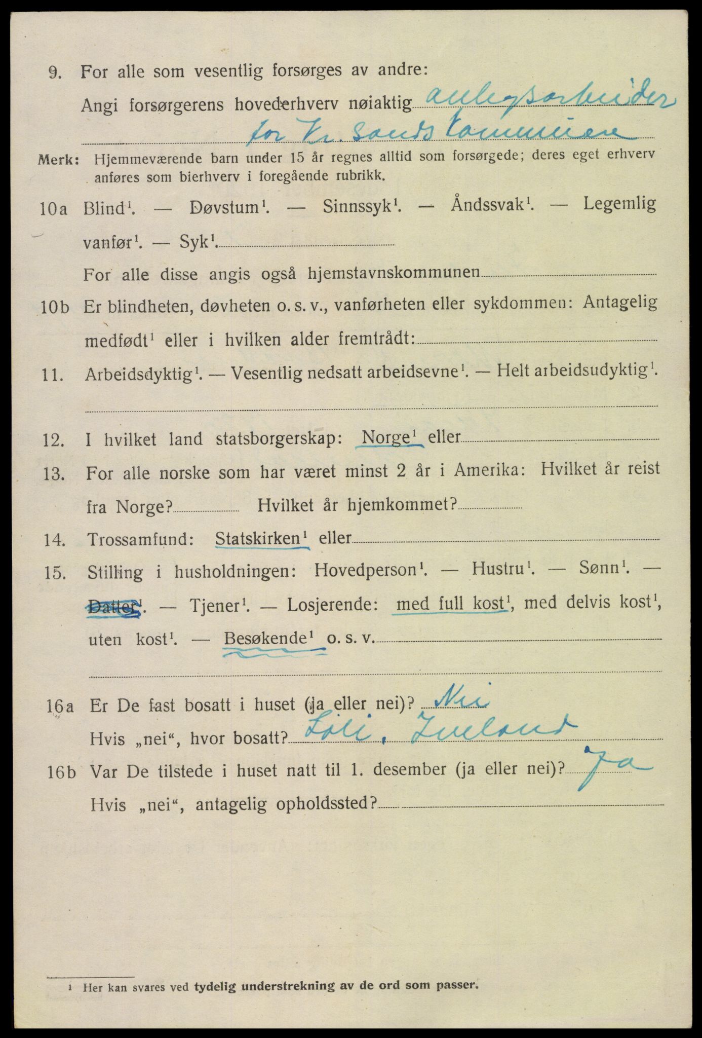 SAK, Folketelling 1920 for 0935 Iveland herred, 1920, s. 960