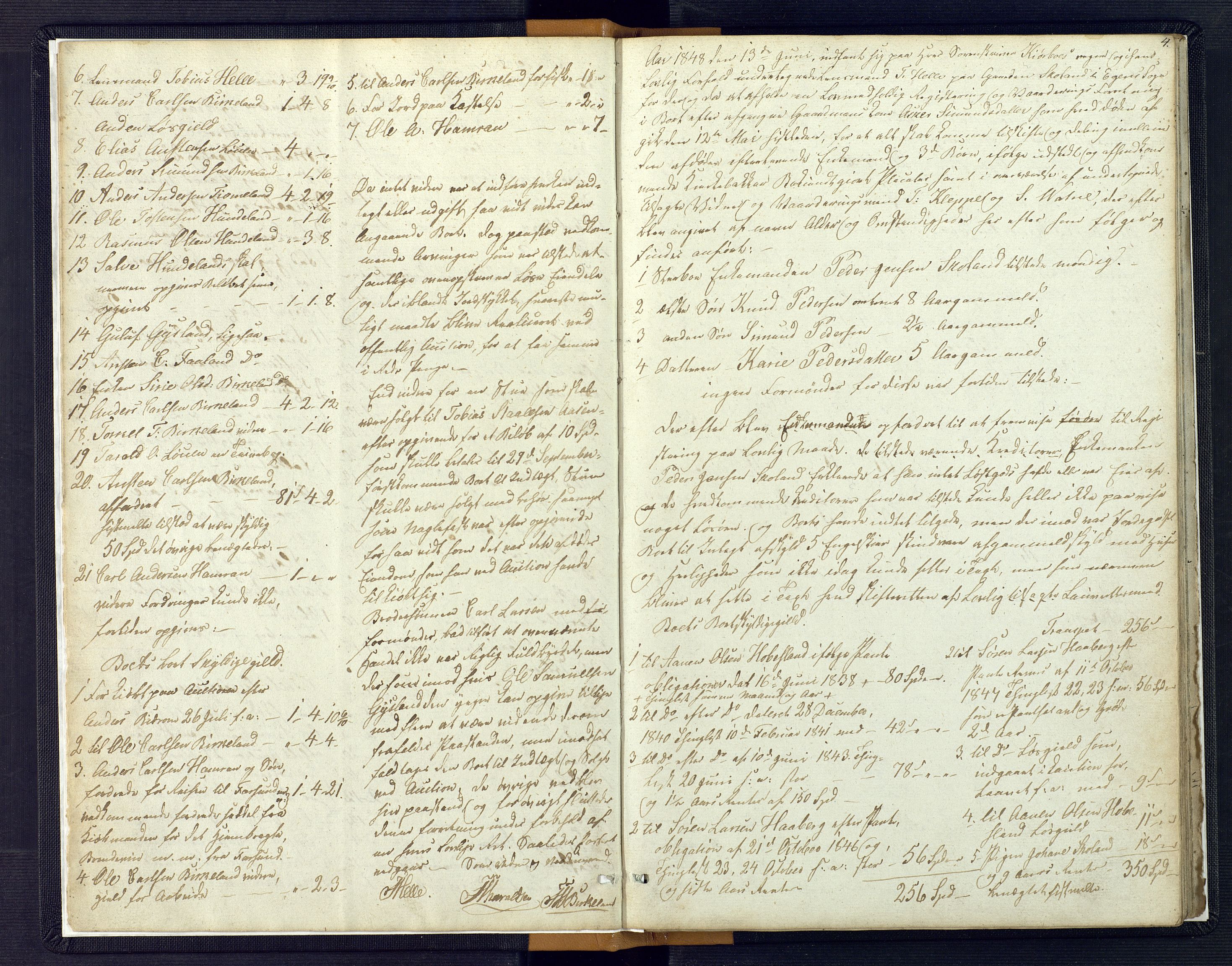 Lyngdal sorenskriveri, AV/SAK-1221-0004/H/Hc/L0860: Skifteregistreringsprotokoll nr. 10, Vats tinglag, 1848-1864, s. 3b-4a