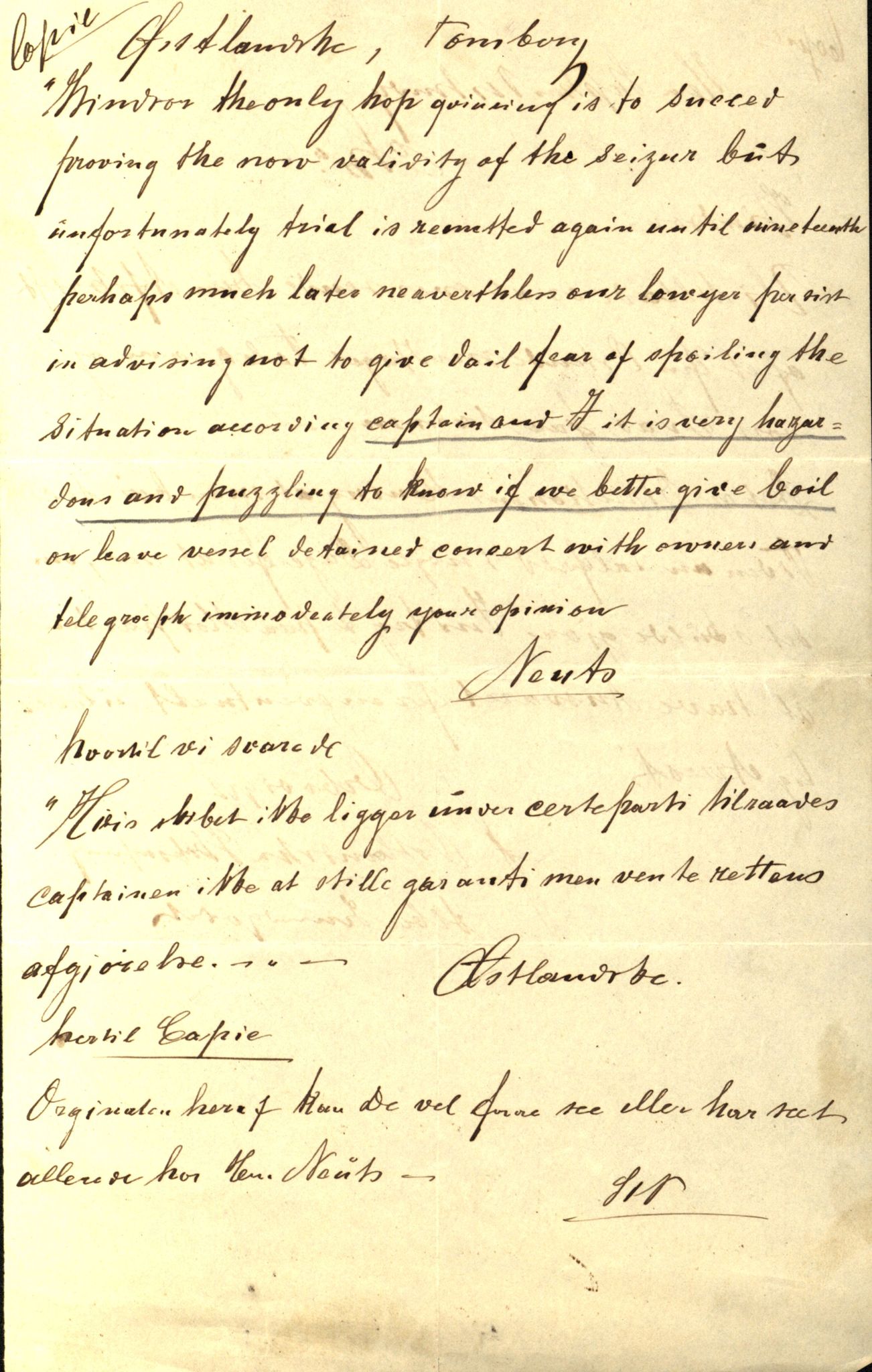 Pa 63 - Østlandske skibsassuranceforening, VEMU/A-1079/G/Ga/L0020/0004: Havaridokumenter / Windsor, Thirza, Treport, 1887, s. 75