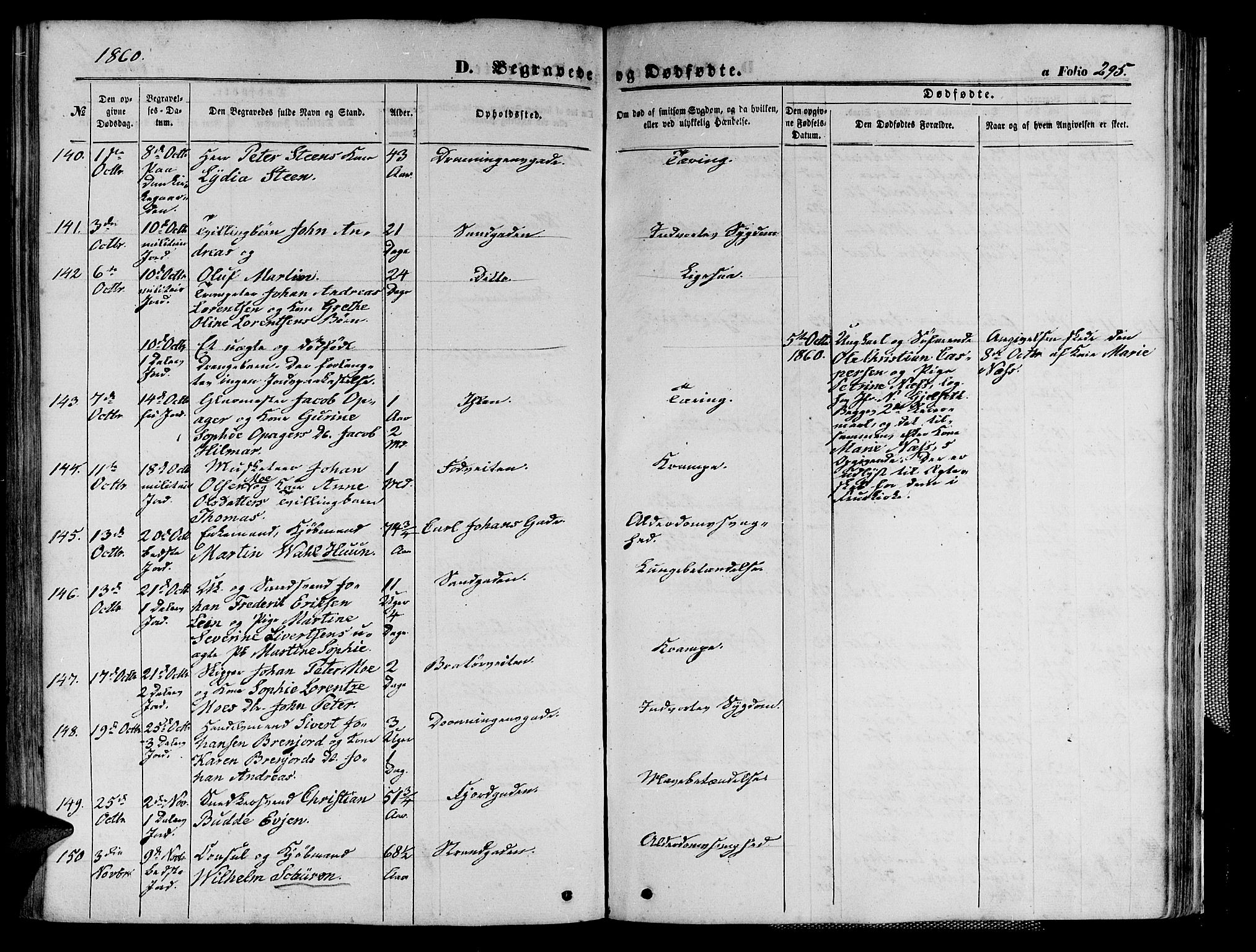 Ministerialprotokoller, klokkerbøker og fødselsregistre - Sør-Trøndelag, SAT/A-1456/602/L0139: Klokkerbok nr. 602C07, 1859-1864, s. 295