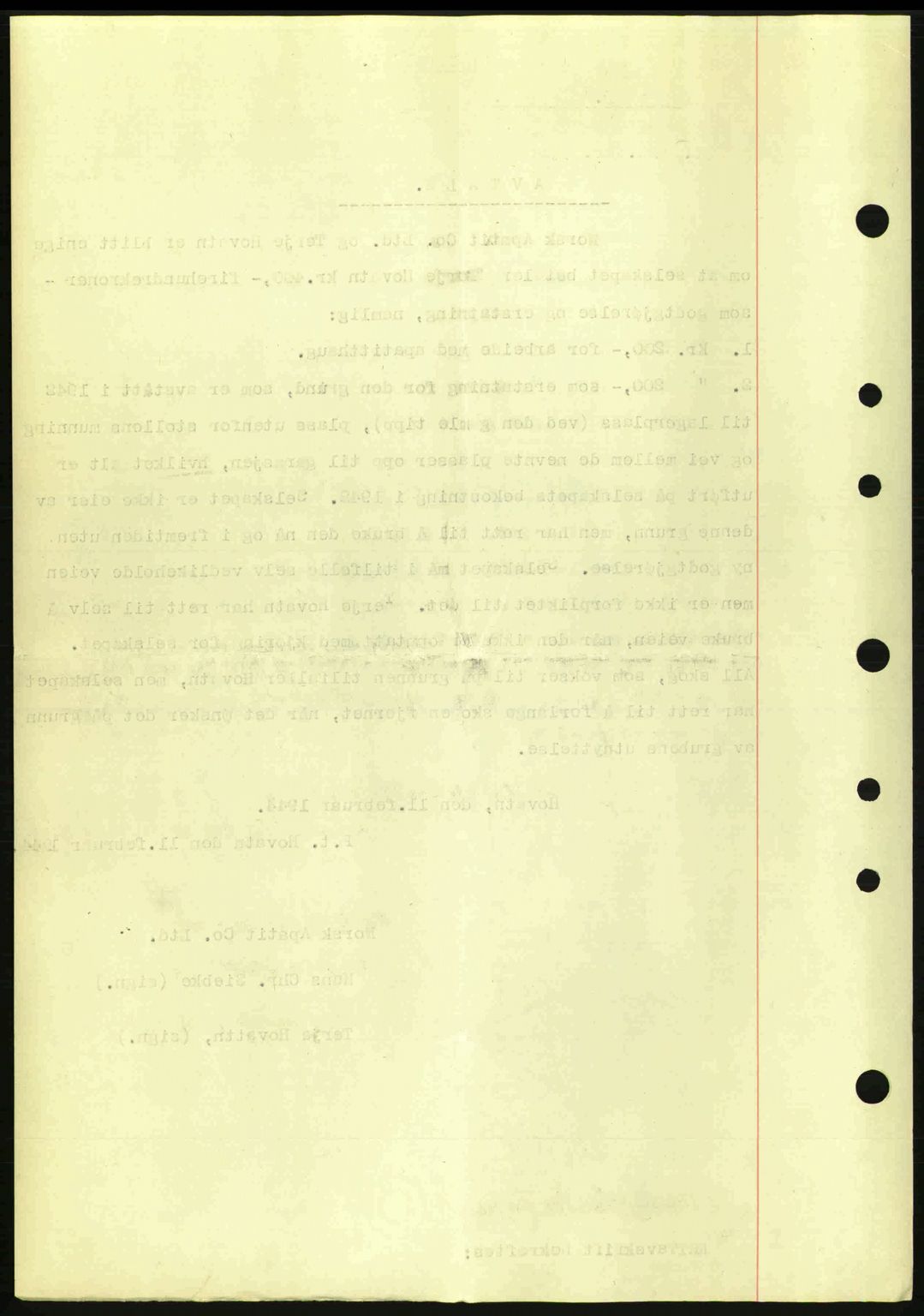 Nedenes sorenskriveri, SAK/1221-0006/G/Gb/Gba/L0052: Pantebok nr. A6a, 1944-1945, Dagboknr: 802/1944