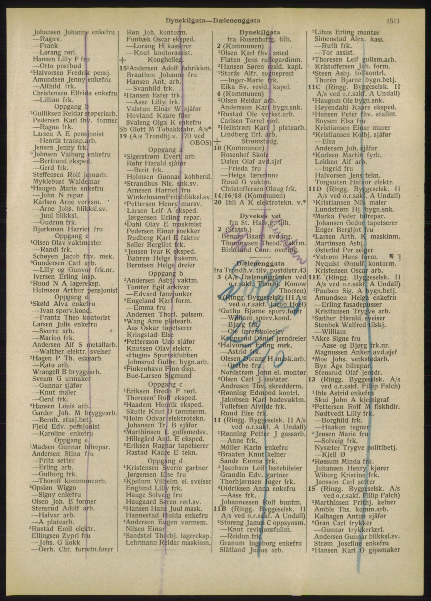 Kristiania/Oslo adressebok, PUBL/-, 1947, s. 1511
