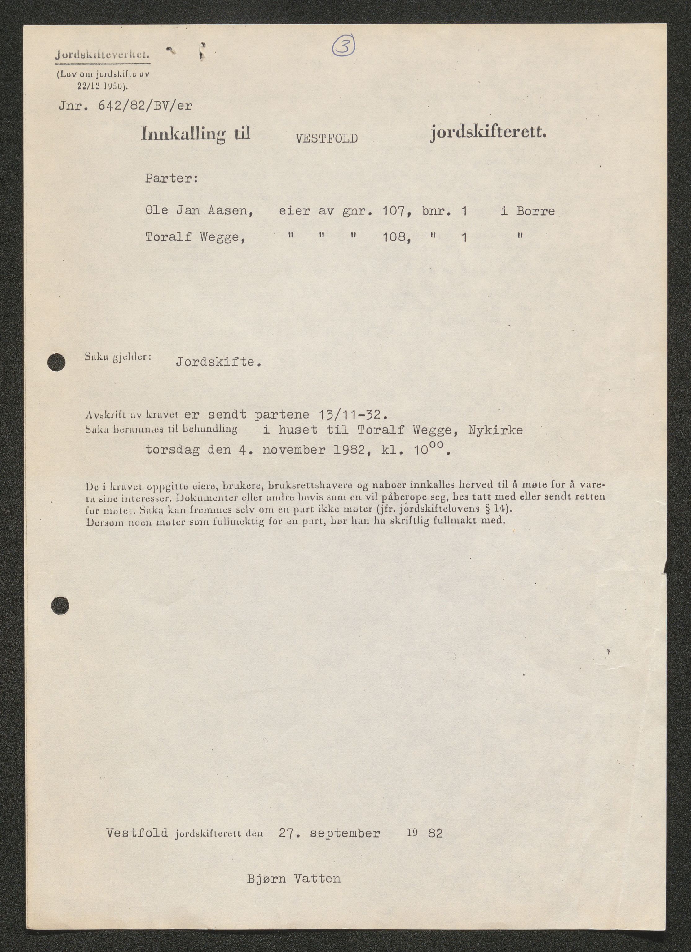 Vestfold jordskifterett, AV/SAKO-A-1152/G/Gb/L0021/0003: Horten, gnr. 72-108 / Gårdsnr. 108: Sak 0700-1981-0051, 1982-1984, s. 8