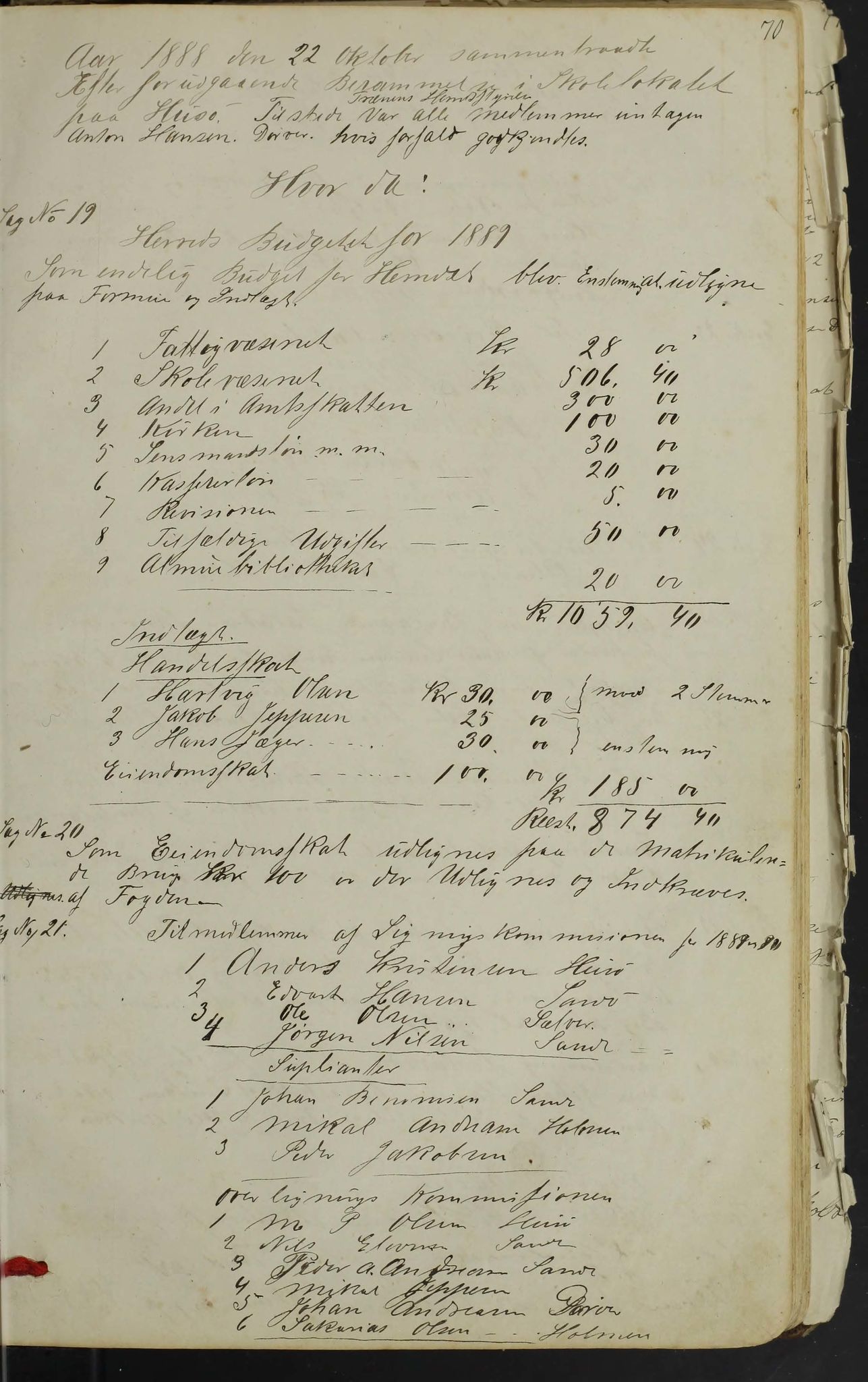 Træna kommune. Formannskapet, AIN/K-18350.150/100/L0001: Forhandlingsprotokoll for Træna, 1872-1904