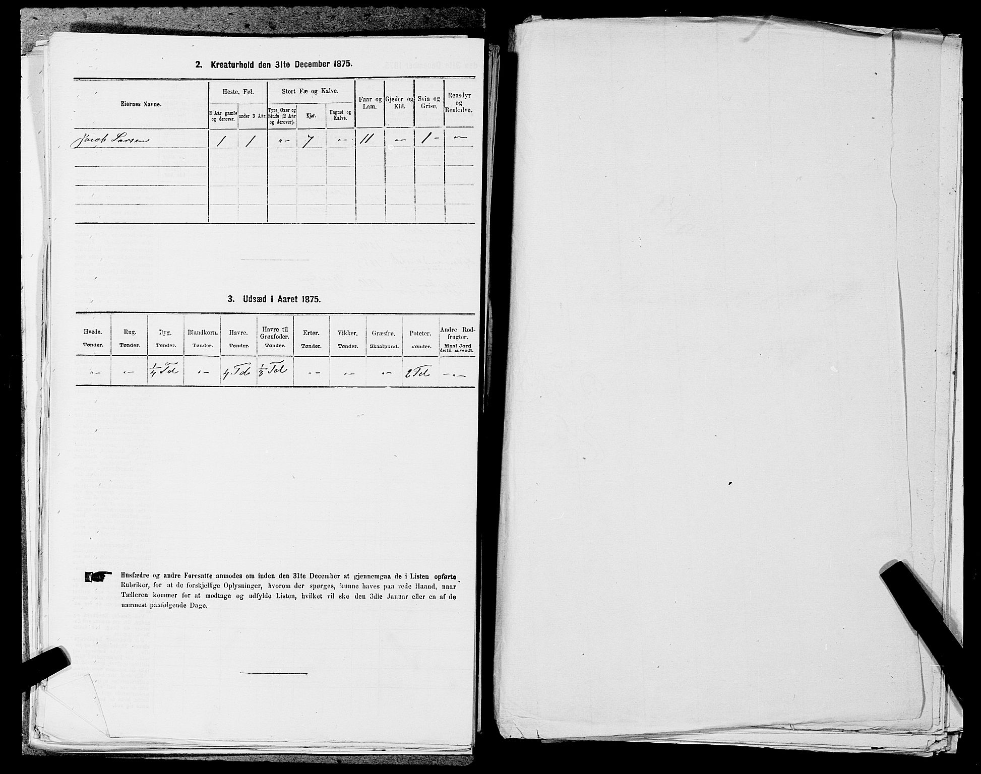 SAST, Folketelling 1875 for 1119P Hå prestegjeld, 1875, s. 954