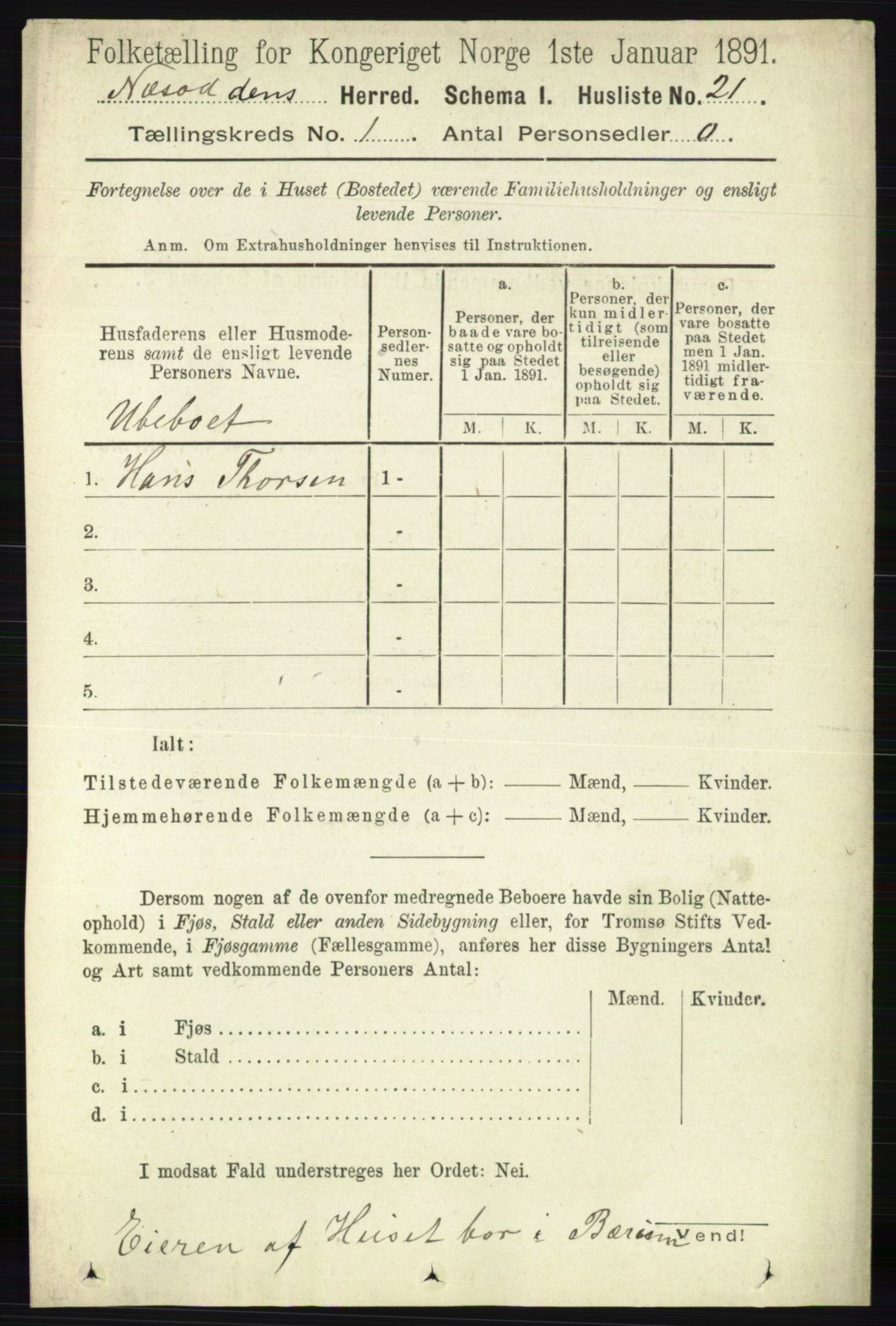 RA, Folketelling 1891 for 0216 Nesodden herred, 1891, s. 37