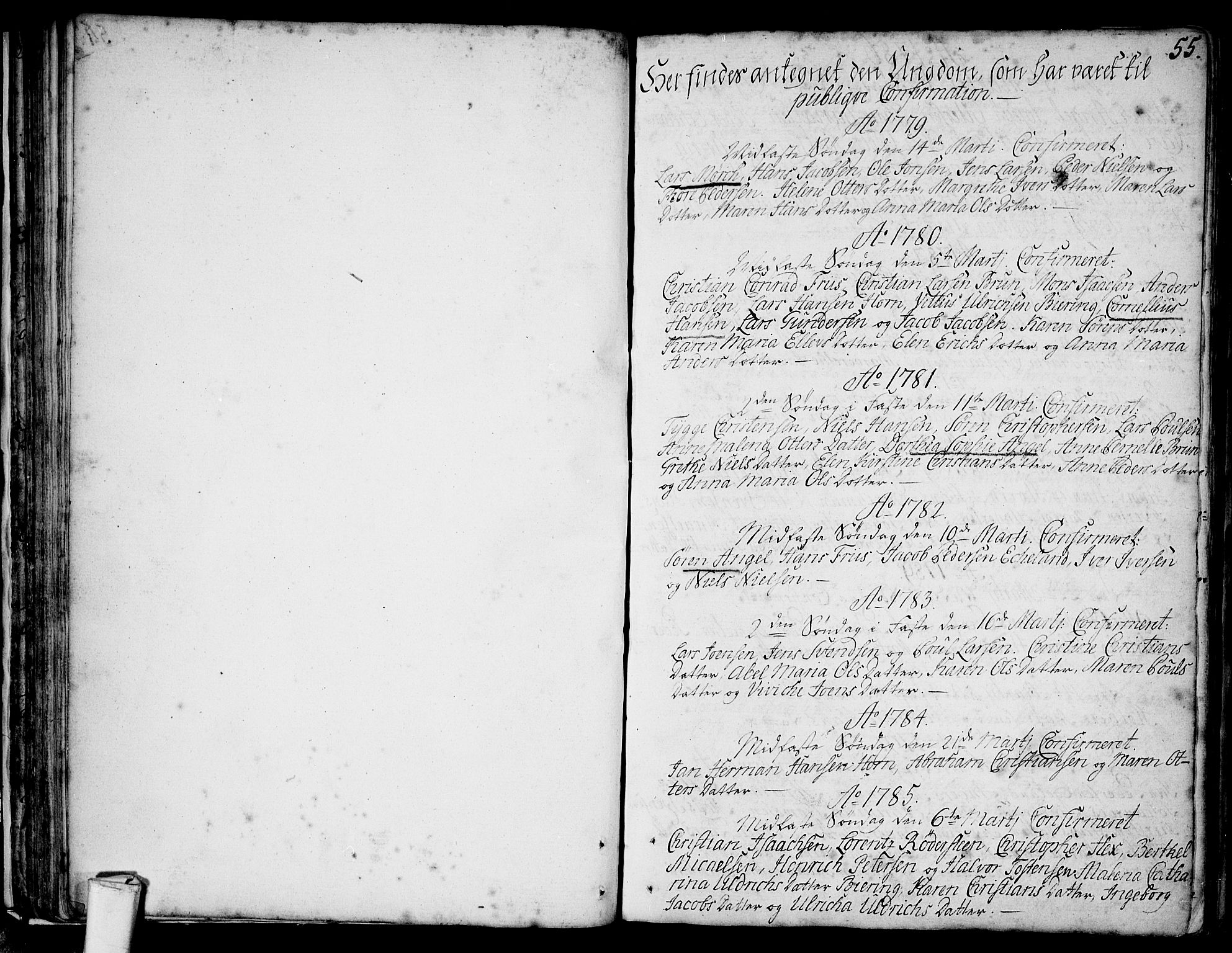 Larvik kirkebøker, AV/SAKO-A-352/F/Fb/L0001: Ministerialbok nr. II 1, 1779-1817, s. 55
