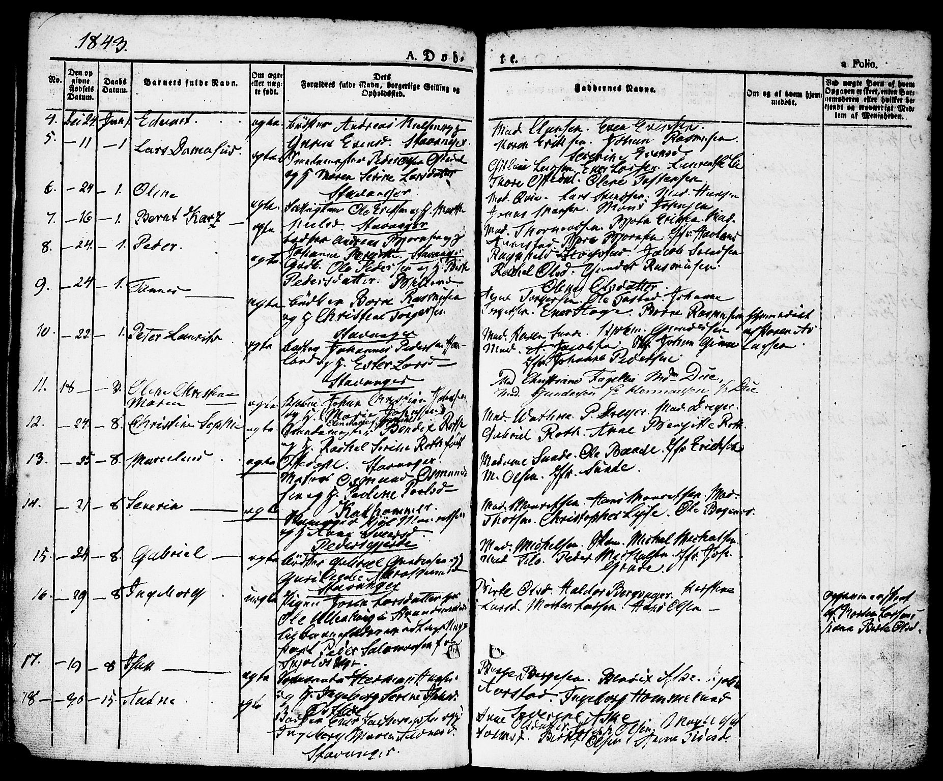 Domkirken sokneprestkontor, AV/SAST-A-101812/001/30/30BA/L0011: Ministerialbok nr. A 11, 1832-1856