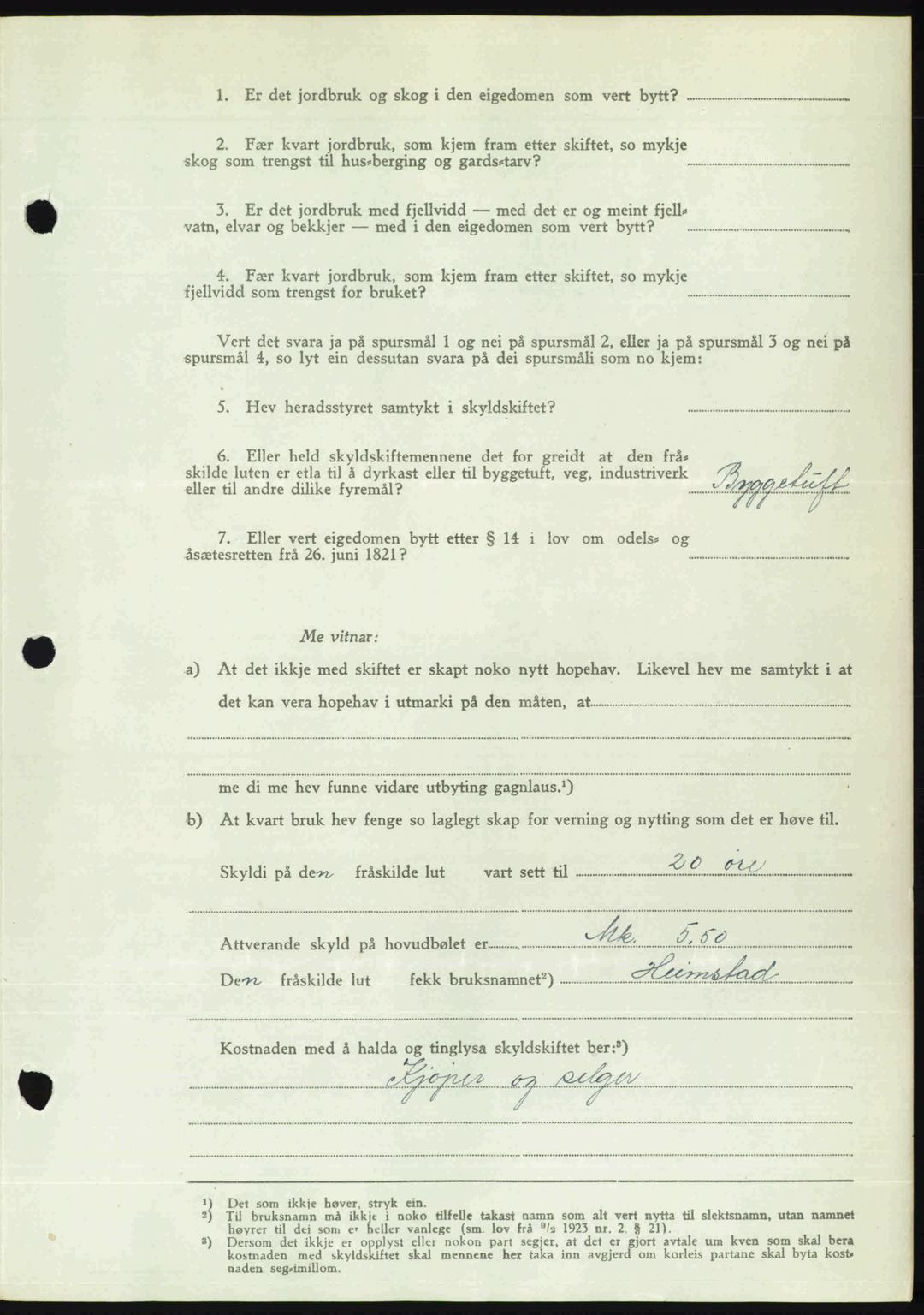 Romsdal sorenskriveri, AV/SAT-A-4149/1/2/2C: Pantebok nr. A22, 1947-1947, Dagboknr: 102/1947