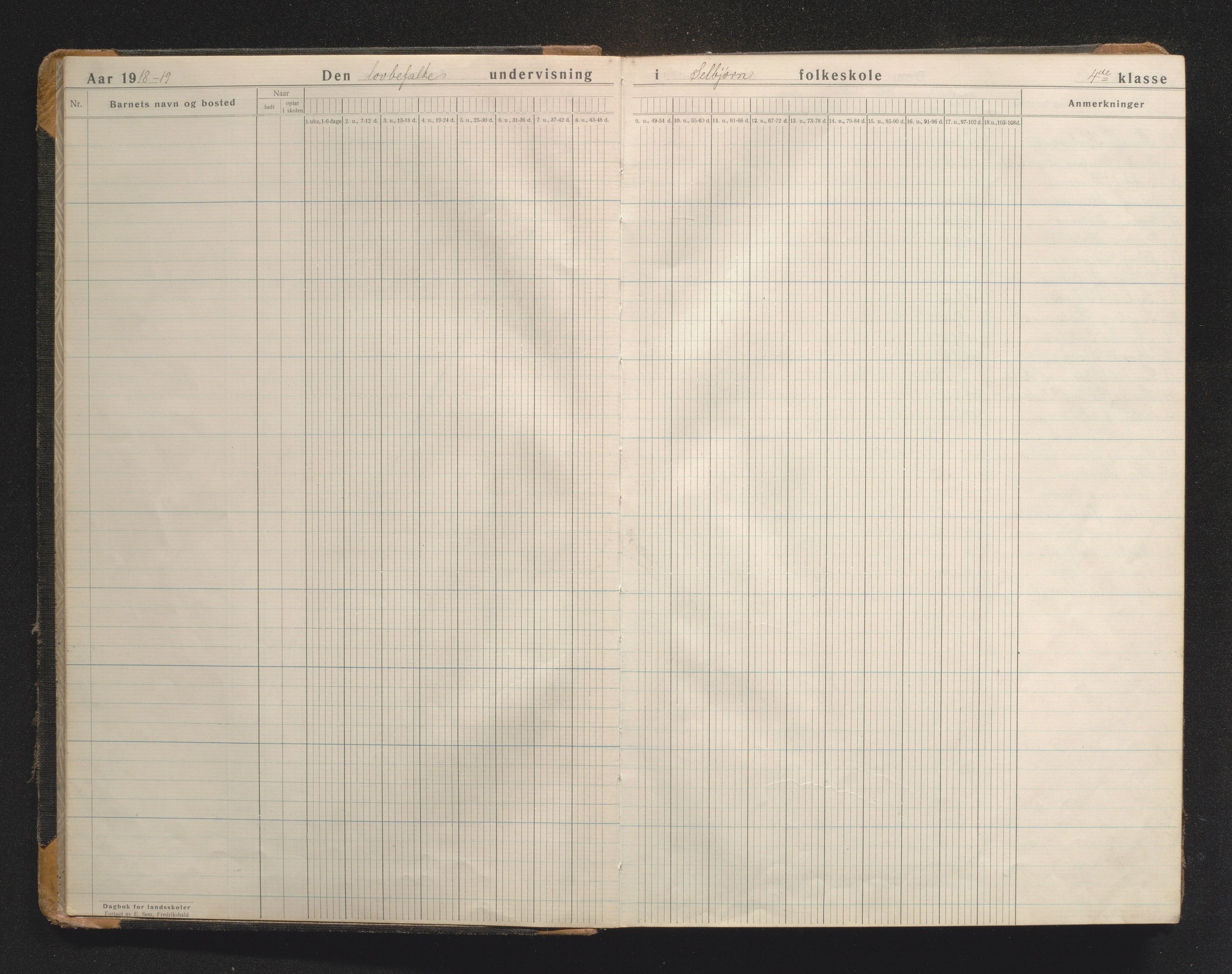 Austevoll kommune. Barneskulane, IKAH/1244-231/F/Fa/L0009: Skuleprotokoll for Selbjørn skule, 1919-1943