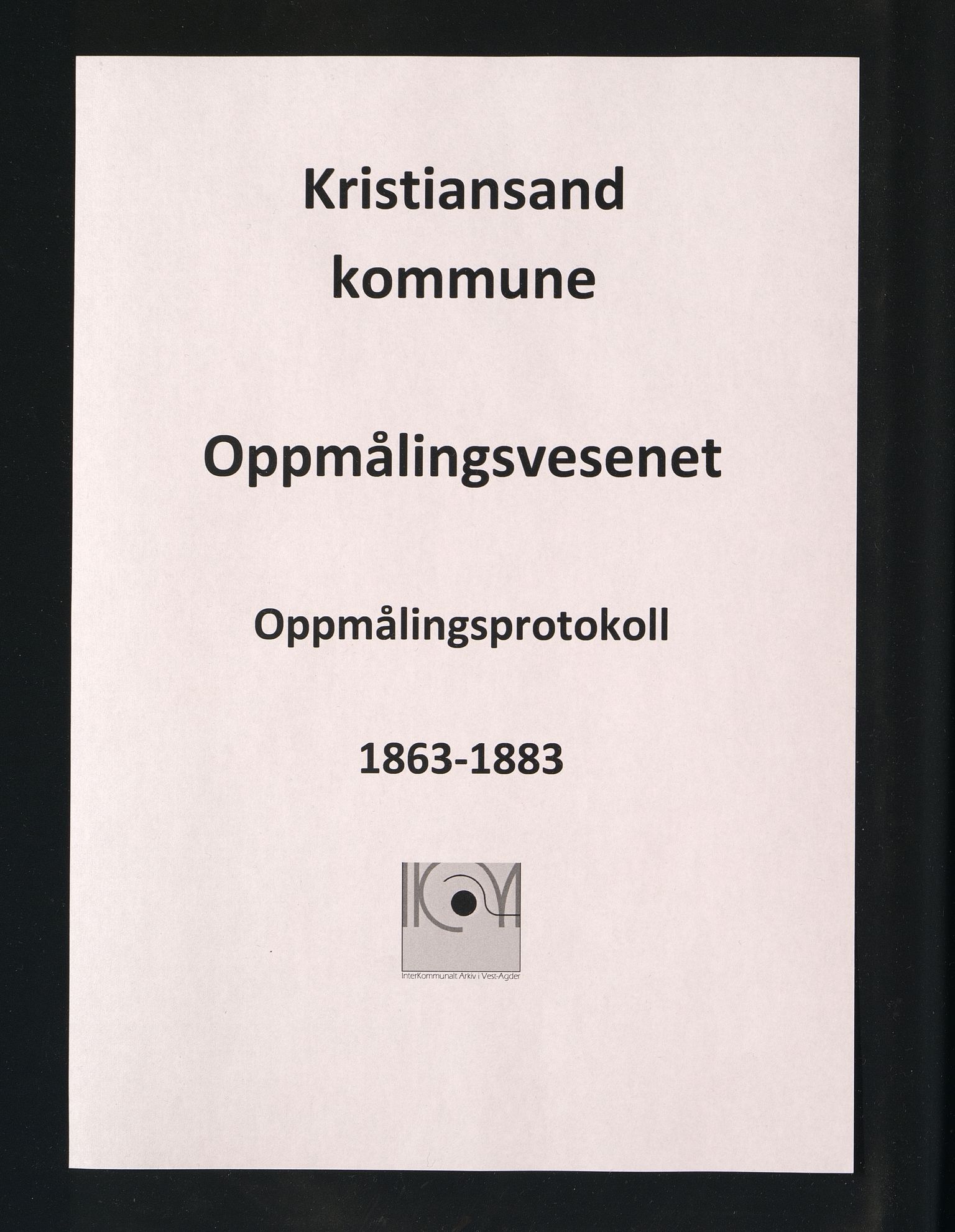 Kristiansand By - Magistraten, IKAV/1001KG122/I/Ic/L0011: Grunnmålingsprotokoll Nr: 5 (d), 1863-1883