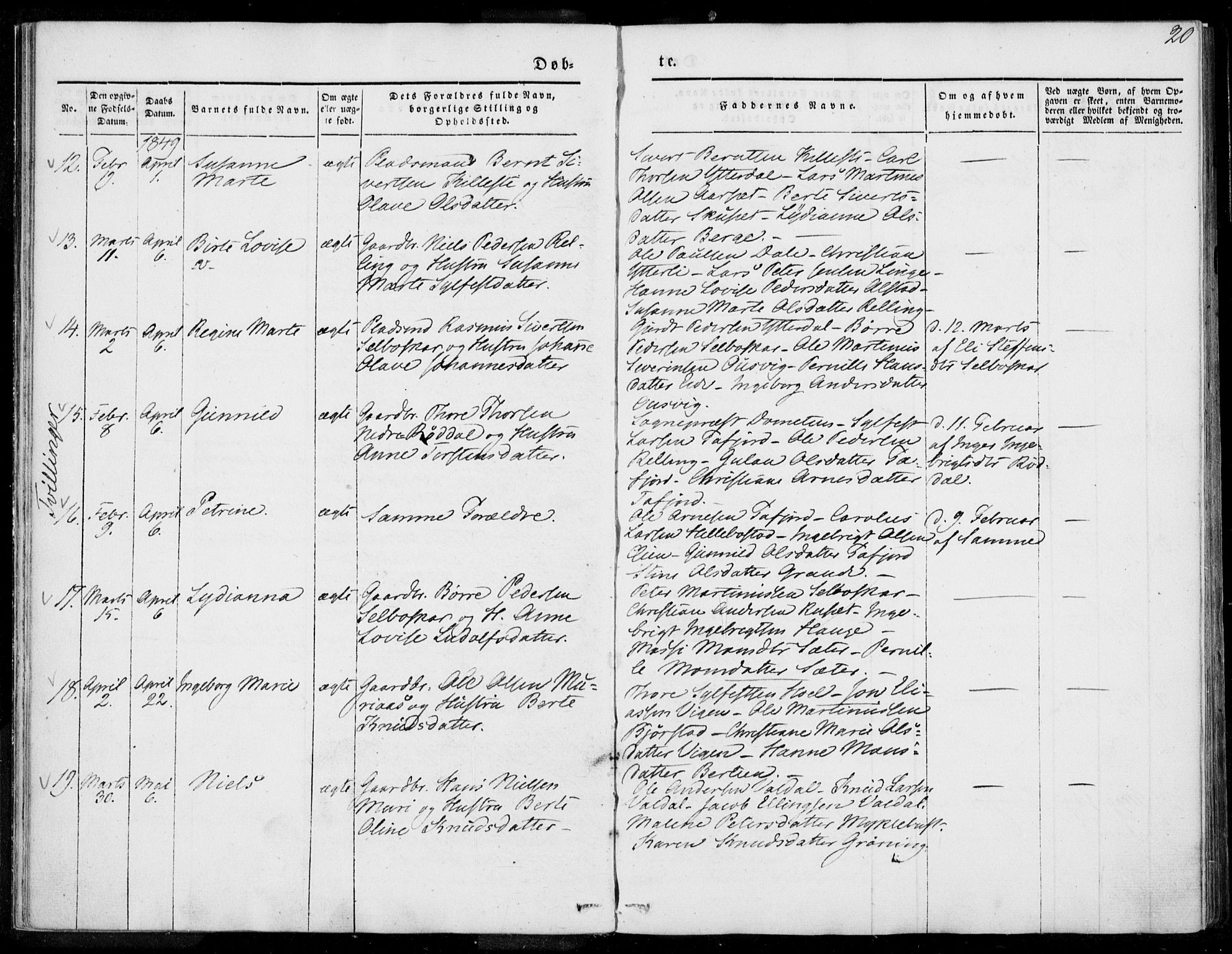 Ministerialprotokoller, klokkerbøker og fødselsregistre - Møre og Romsdal, AV/SAT-A-1454/519/L0249: Ministerialbok nr. 519A08, 1846-1868, s. 20