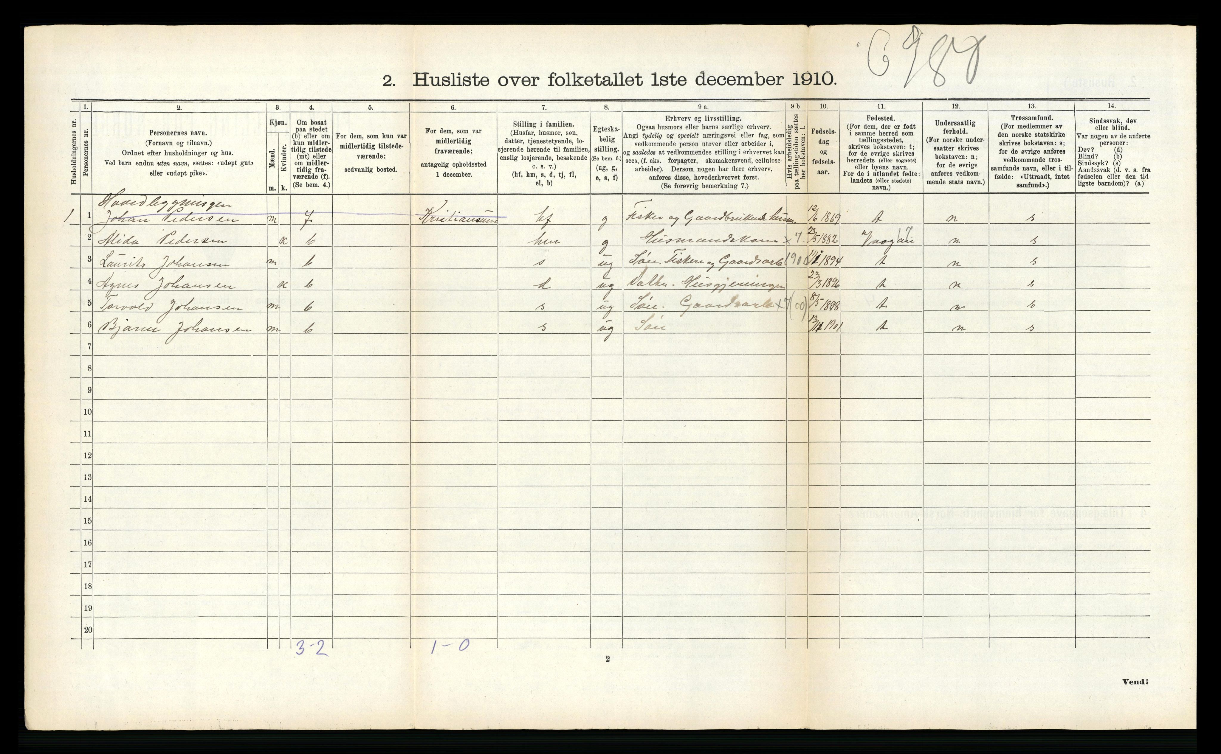 RA, Folketelling 1910 for 1866 Hadsel herred, 1910, s. 874