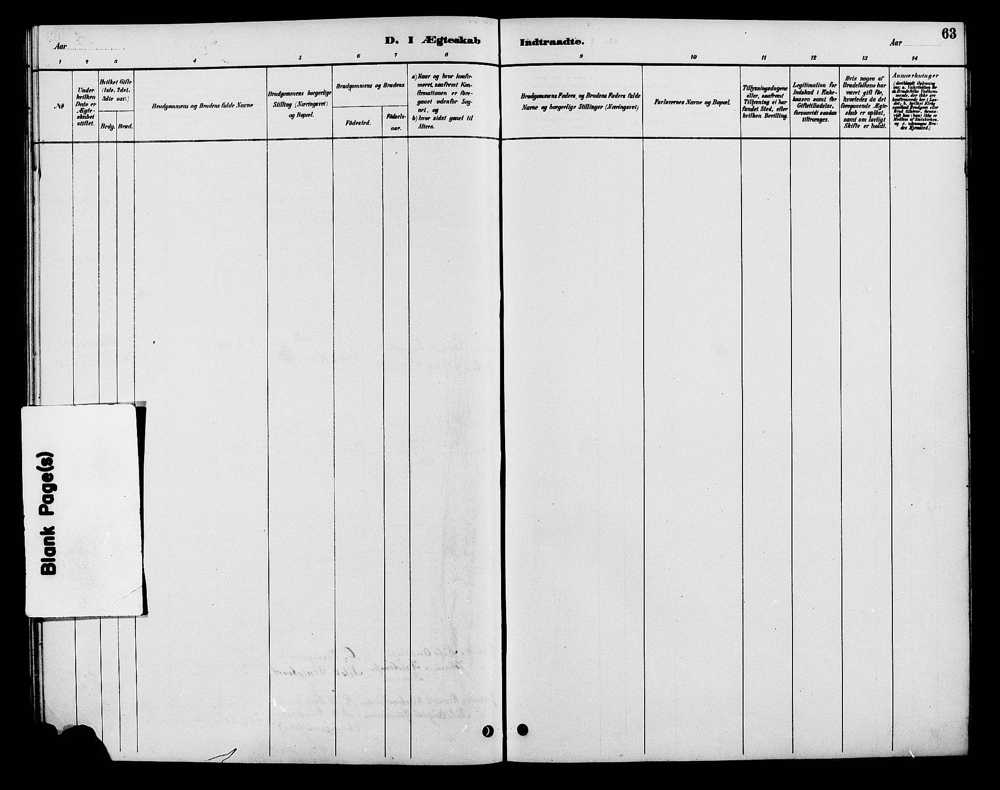 Hommedal sokneprestkontor, AV/SAK-1111-0023/F/Fb/Fba/L0004: Klokkerbok nr. B 4, 1885-1908, s. 63