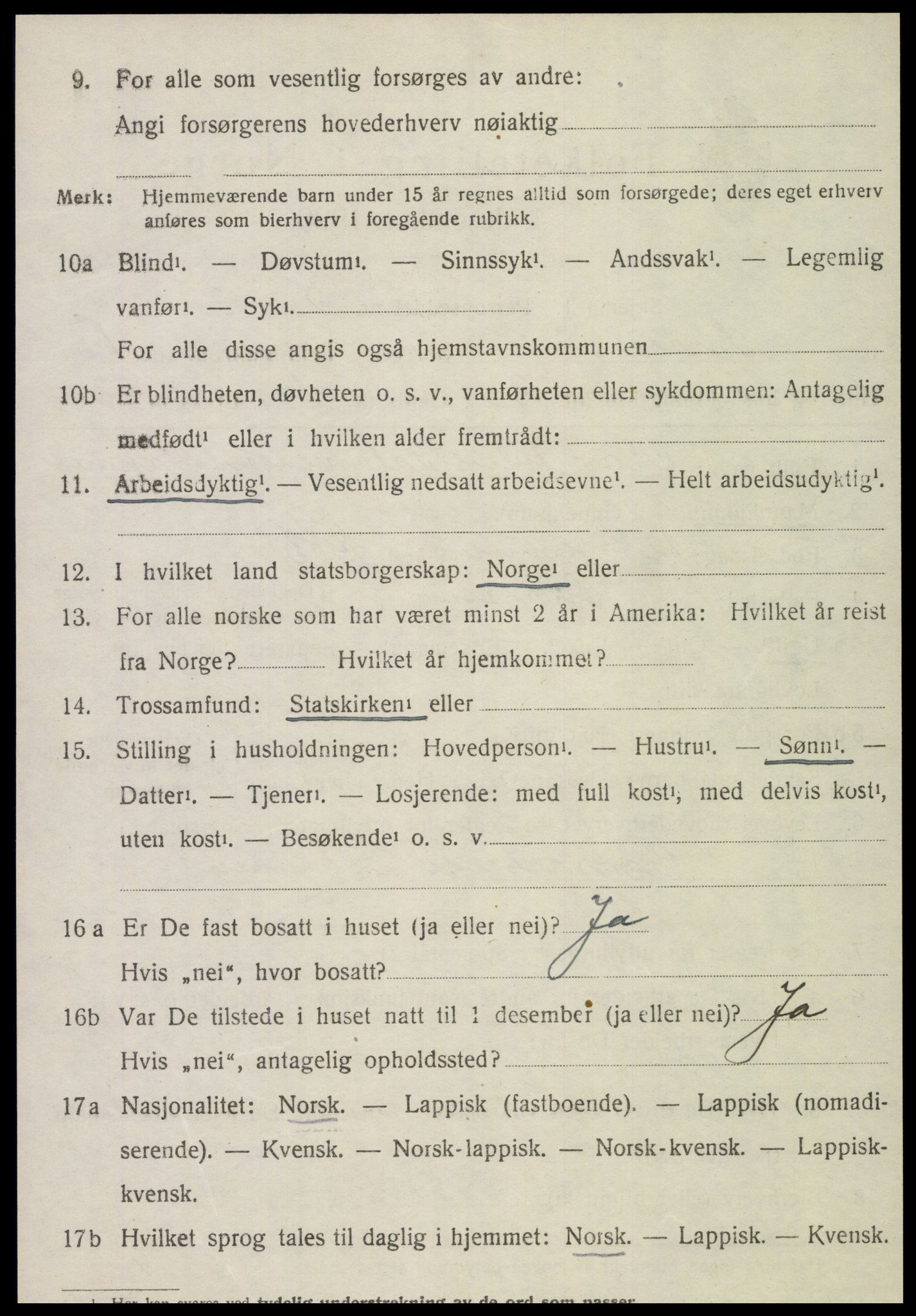 SAT, Folketelling 1920 for 1736 Snåsa herred, 1920, s. 1067