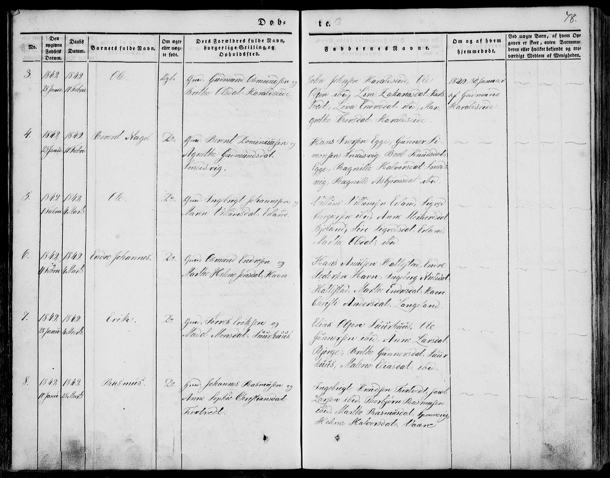 Skjold sokneprestkontor, AV/SAST-A-101847/H/Ha/Haa/L0006: Ministerialbok nr. A 6.1, 1835-1858, s. 78