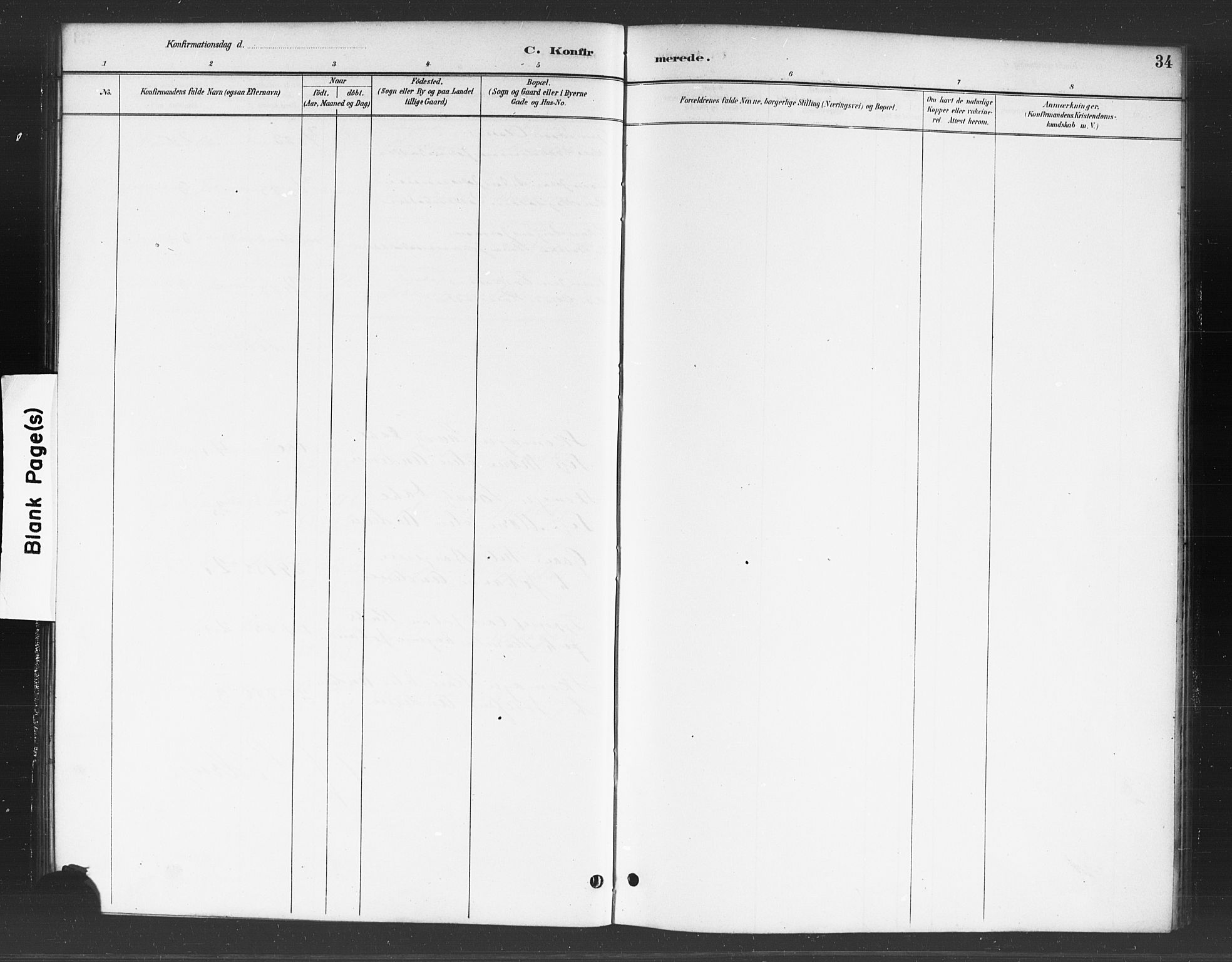 Skjeberg prestekontor Kirkebøker, AV/SAO-A-10923/F/Fc/L0001: Ministerialbok nr. III 1, 1886-1897, s. 34