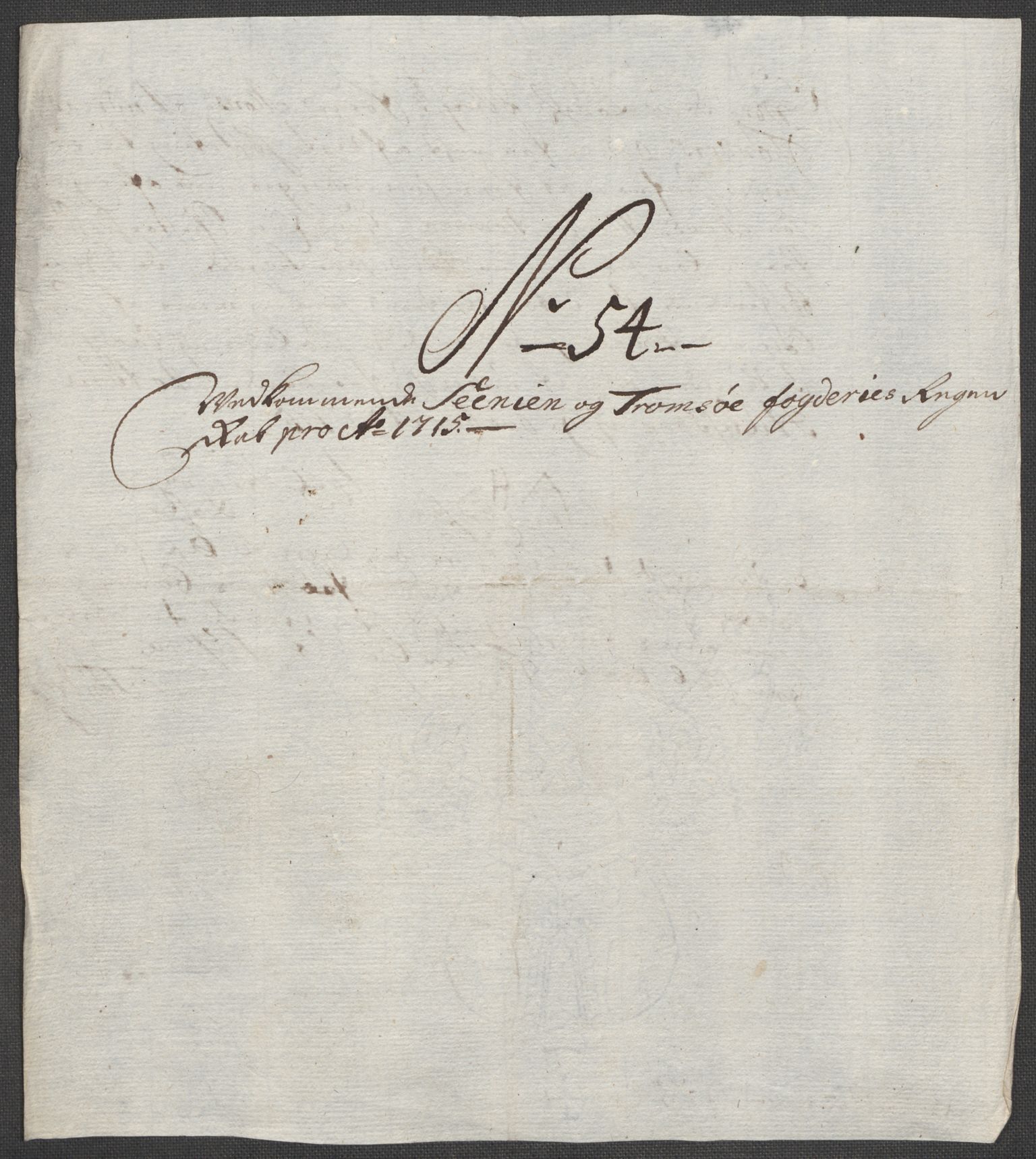 Rentekammeret inntil 1814, Reviderte regnskaper, Fogderegnskap, AV/RA-EA-4092/R68/L4761: Fogderegnskap Senja og Troms, 1715, s. 260