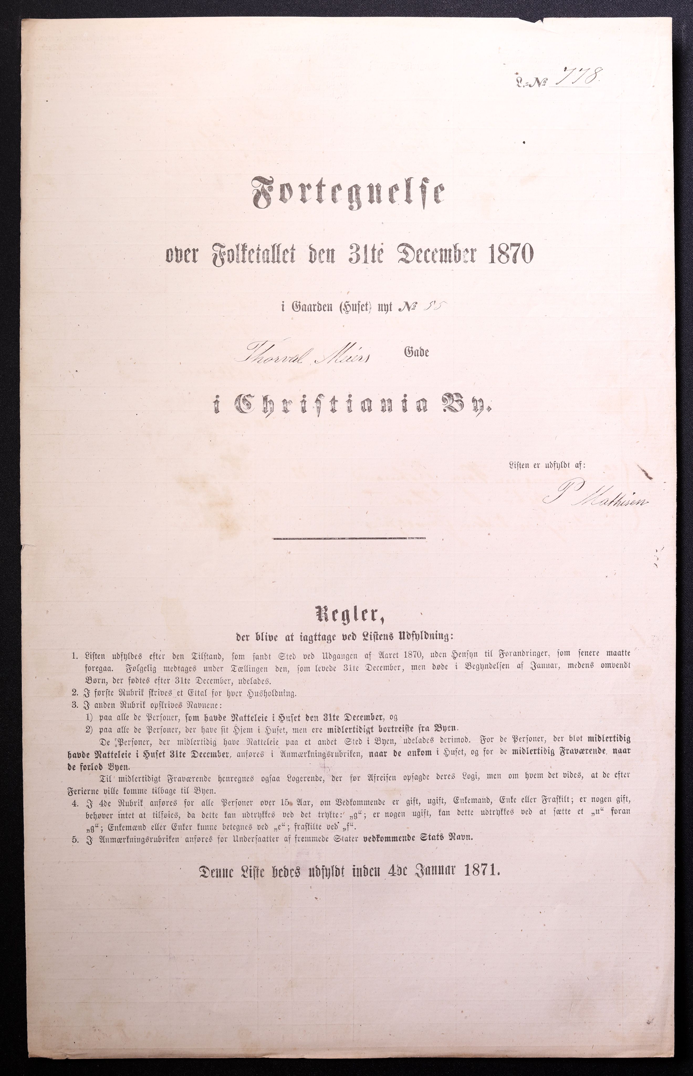 RA, Folketelling 1870 for 0301 Kristiania kjøpstad, 1870, s. 4253