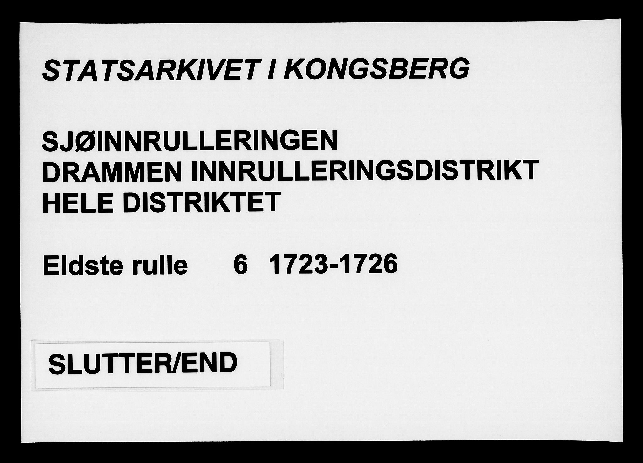 Drammen innrulleringsdistrikt, AV/SAKO-A-781/F/Fa/L0005/0002: Ruller / Ekstrarulle (reserverulle) over sjøfolk i Bragernes distrikt som har blitt innrullert, 1723-1726, s. 57