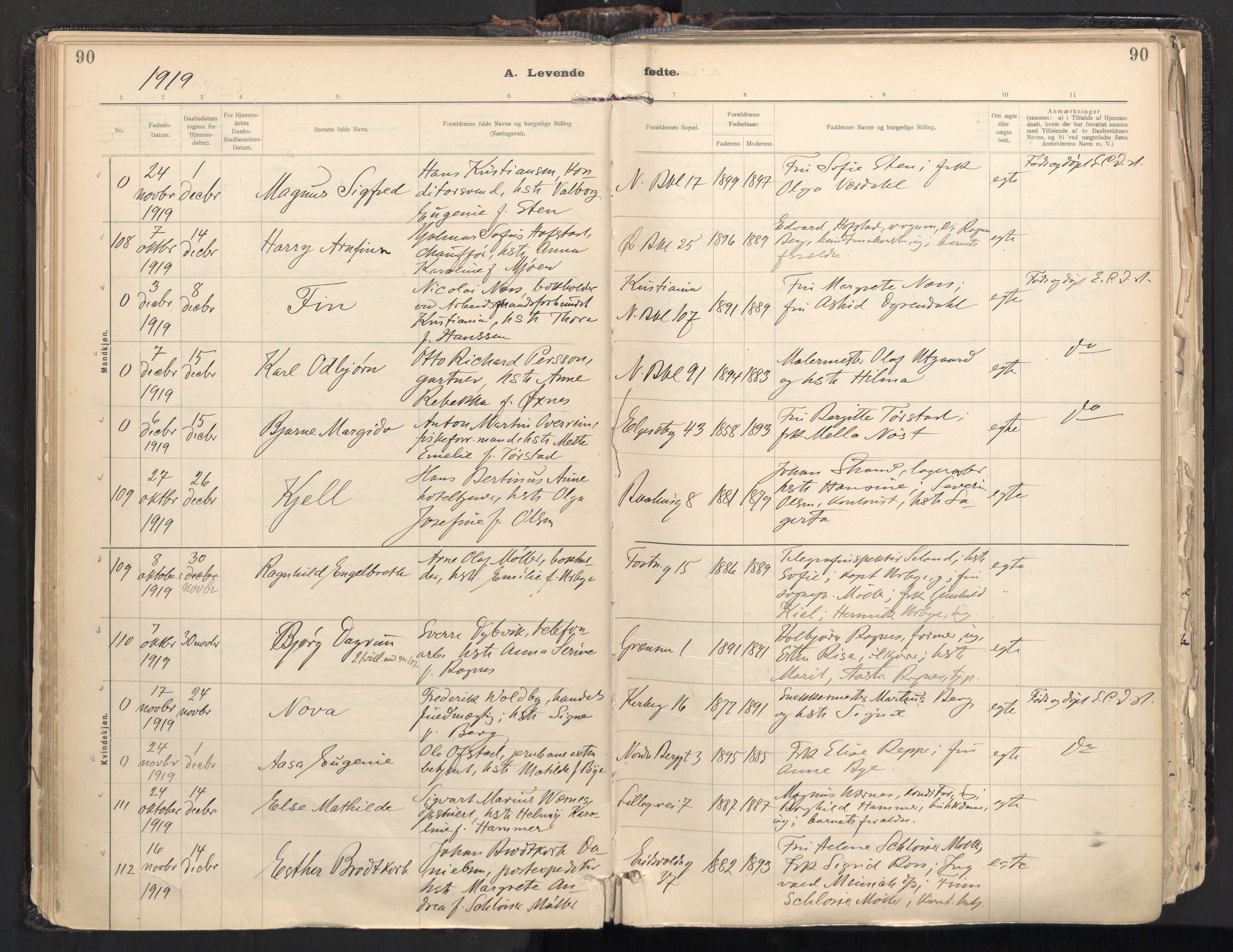 Ministerialprotokoller, klokkerbøker og fødselsregistre - Sør-Trøndelag, AV/SAT-A-1456/604/L0205: Ministerialbok nr. 604A25, 1917-1932, s. 90