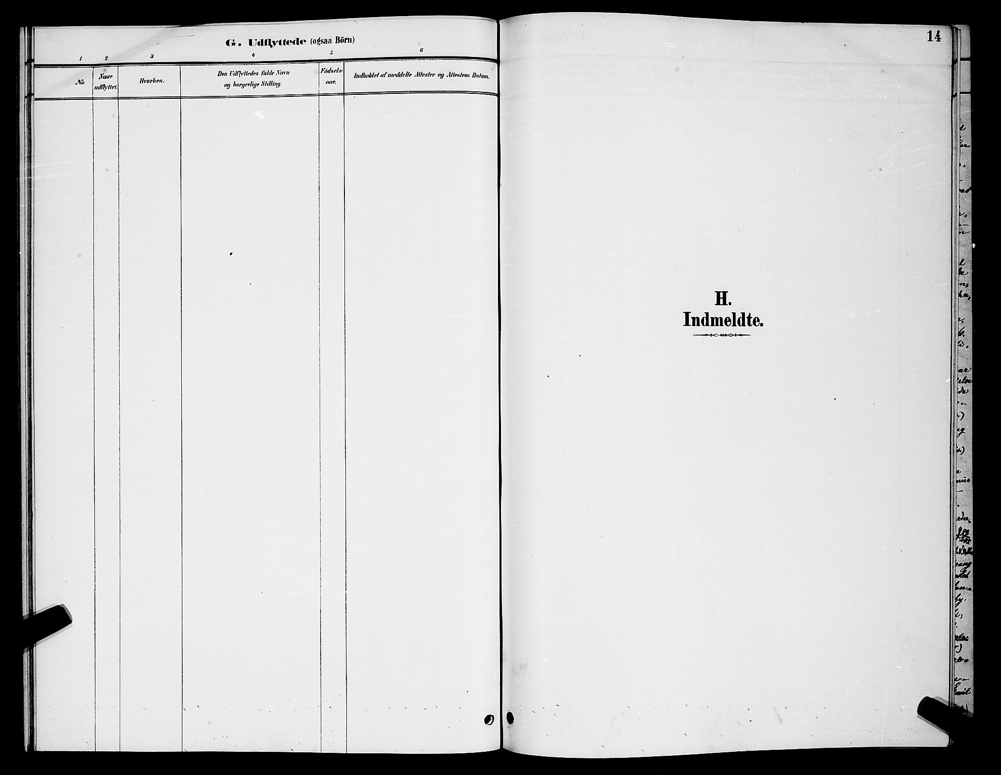 Vadsø sokneprestkontor, SATØ/S-1325/H/Hb/L0005klokker: Klokkerbok nr. 5, 1885-1901, s. 14