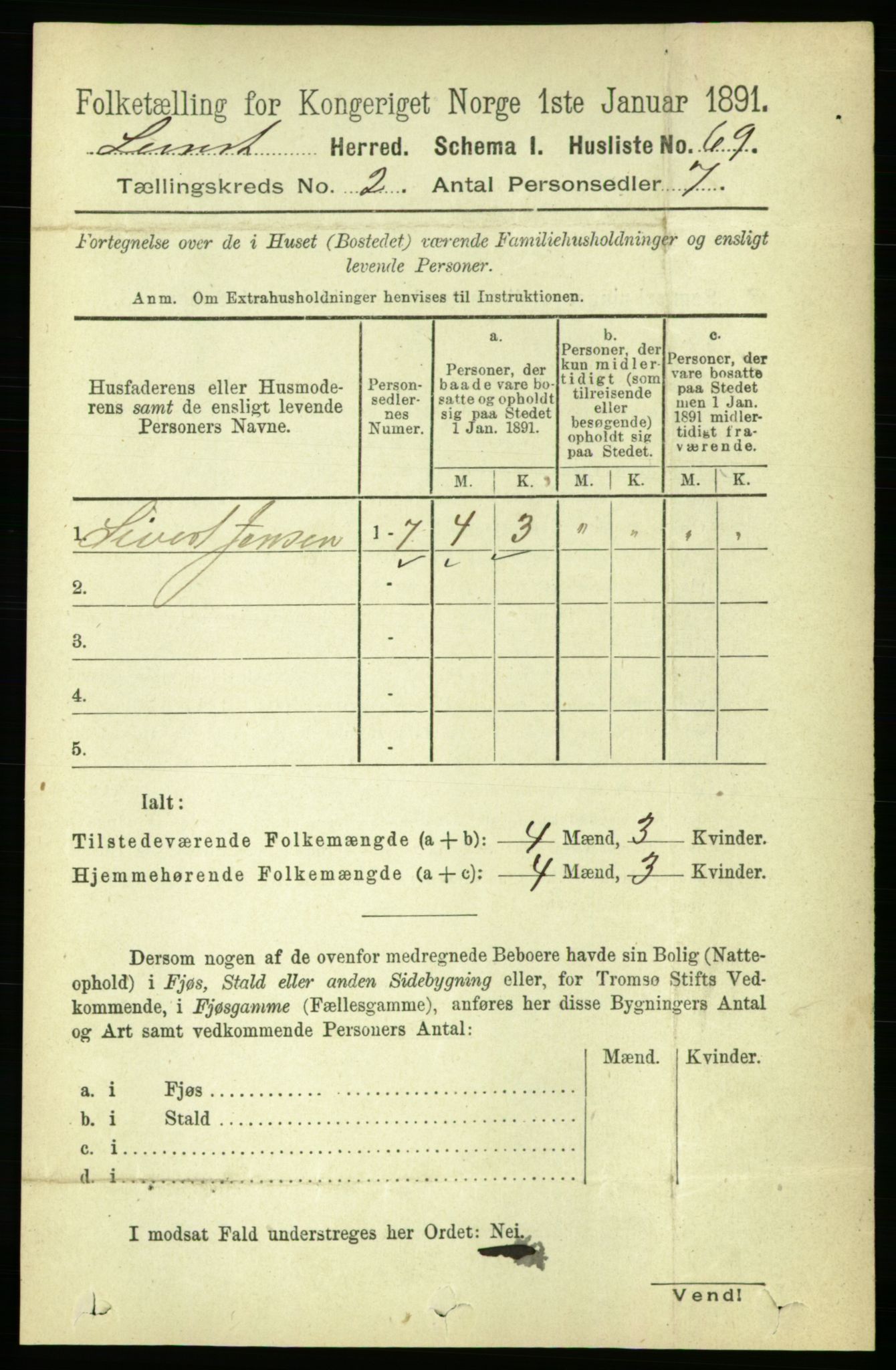 RA, Folketelling 1891 for 1654 Leinstrand herred, 1891, s. 489