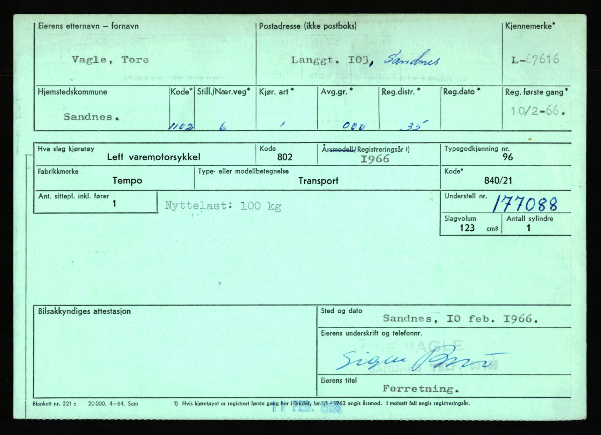 Stavanger trafikkstasjon, AV/SAST-A-101942/0/F/L0065: L-65400 - L-67649, 1930-1971, s. 1935