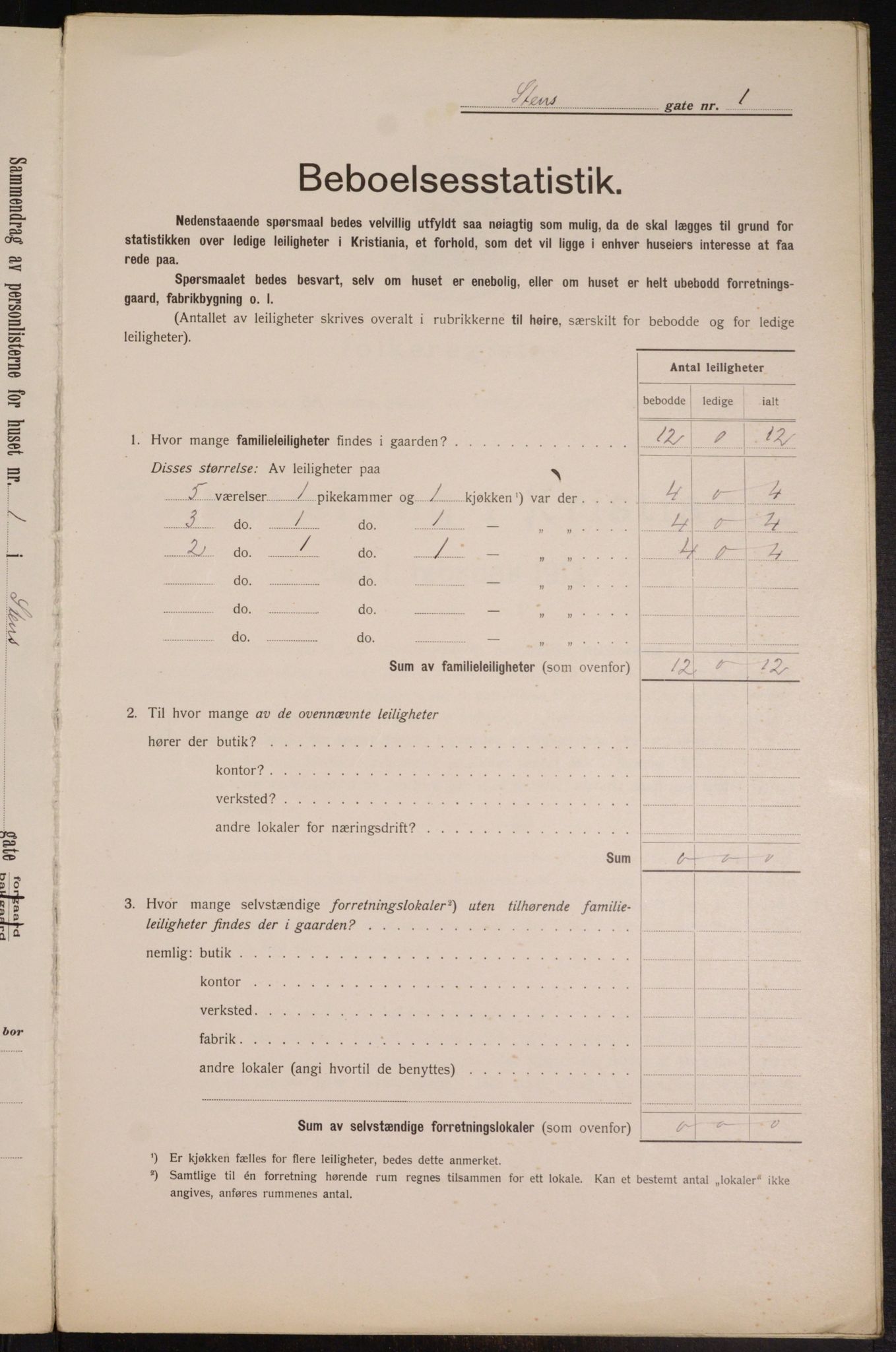 OBA, Kommunal folketelling 1.2.1913 for Kristiania, 1913, s. 101837