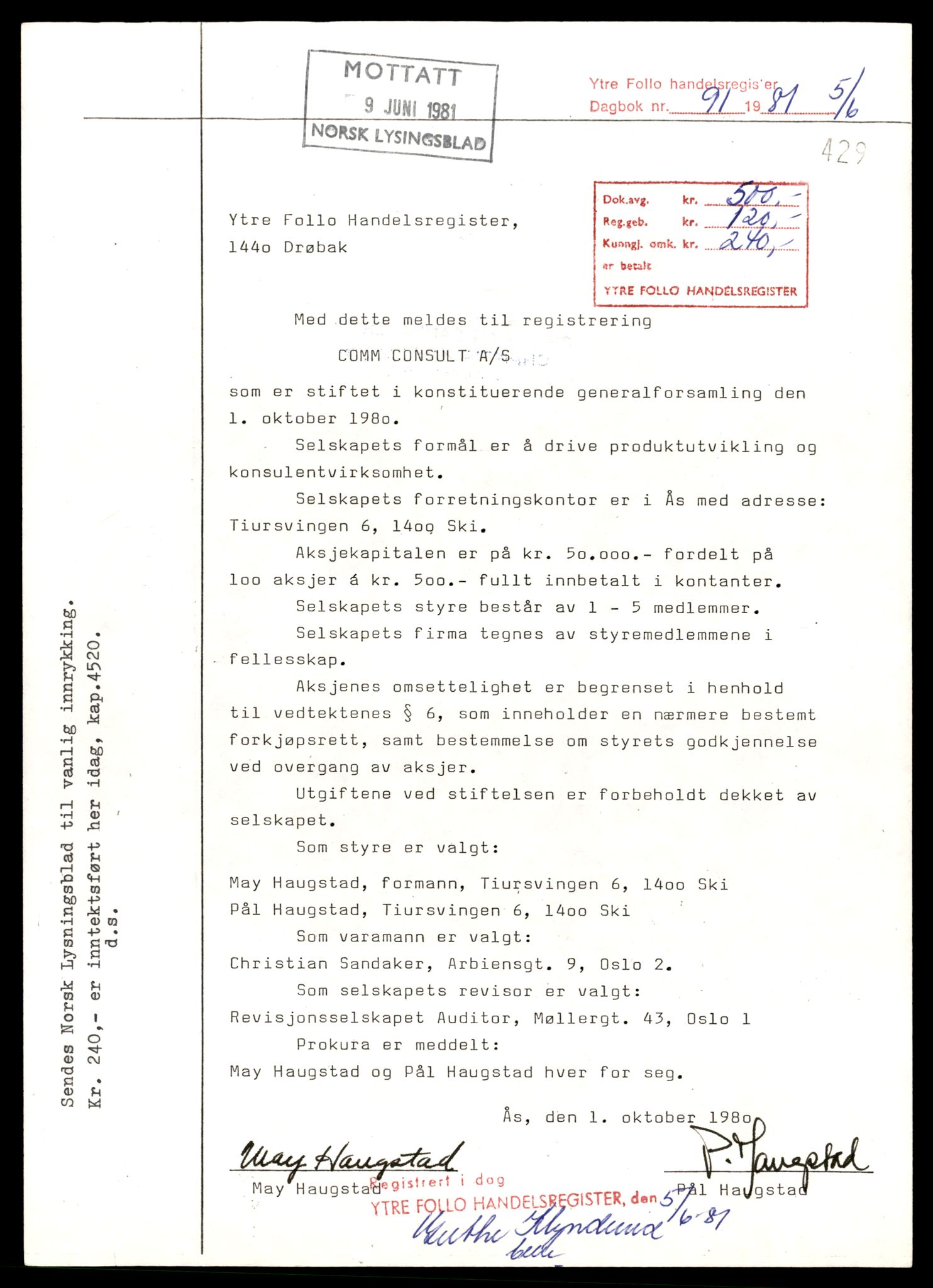 Indre Follo tingrett, AV/SAT-A-10086/K/Kb/Kbc/L0002: Enkeltmannsforetak, aksjeselskap og andelslag, Com - Hal, 1944-1990, s. 1