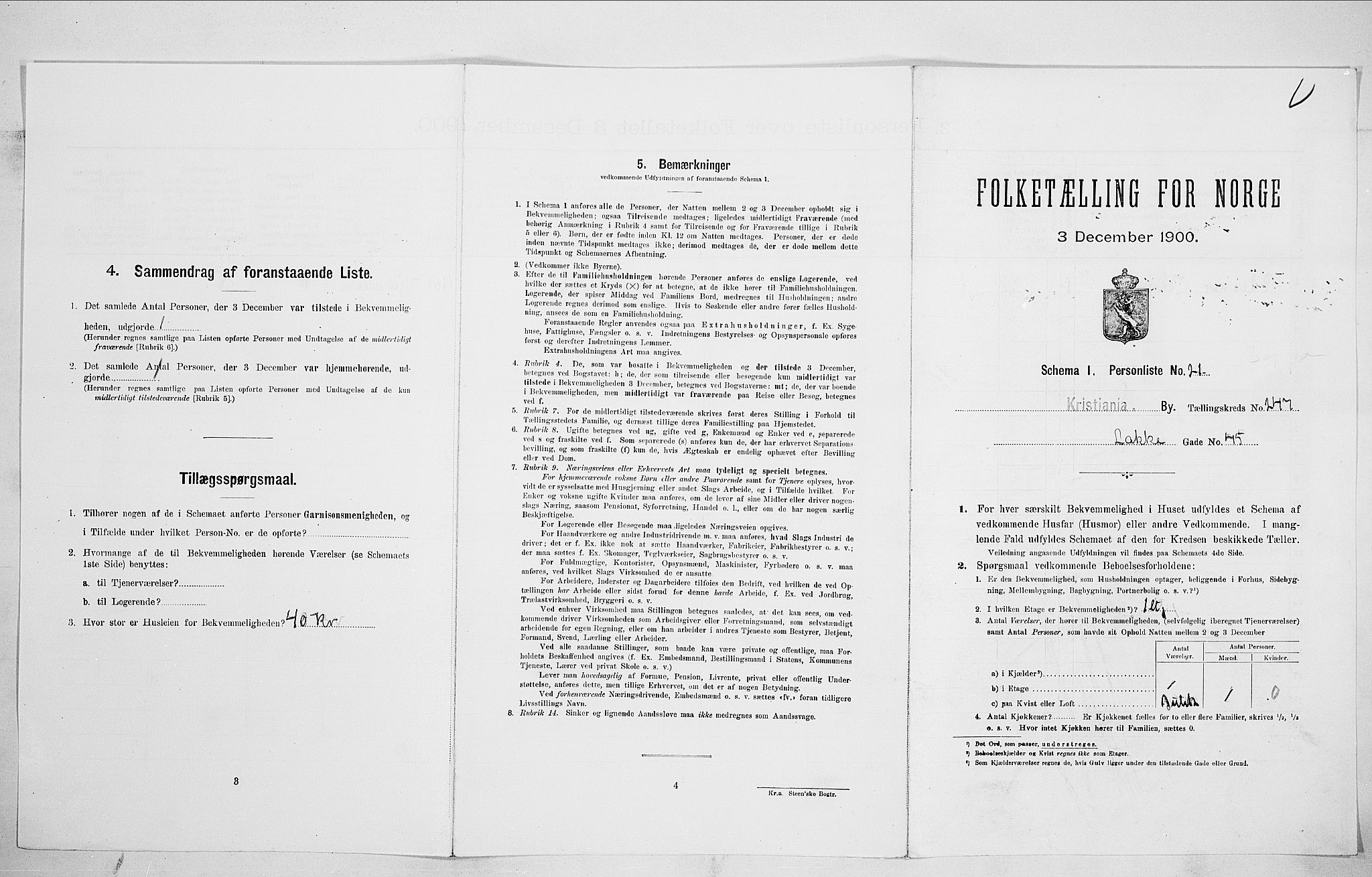 SAO, Folketelling 1900 for 0301 Kristiania kjøpstad, 1900, s. 50819