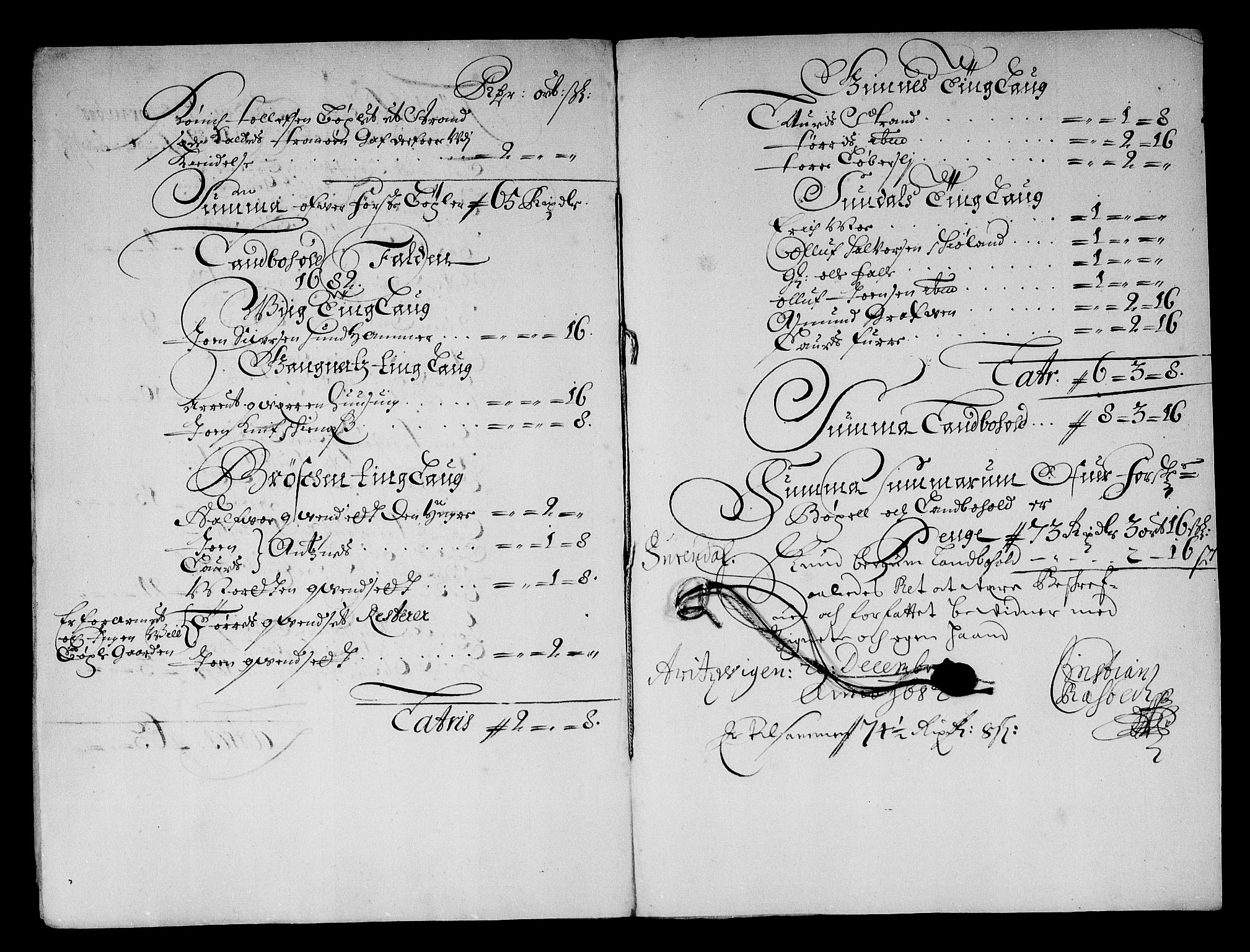 Rentekammeret inntil 1814, Reviderte regnskaper, Stiftamtstueregnskaper, Trondheim stiftamt og Nordland amt, AV/RA-EA-6044/R/Rg/L0068a: Trondheim stiftamt og Nordland amt, 1682