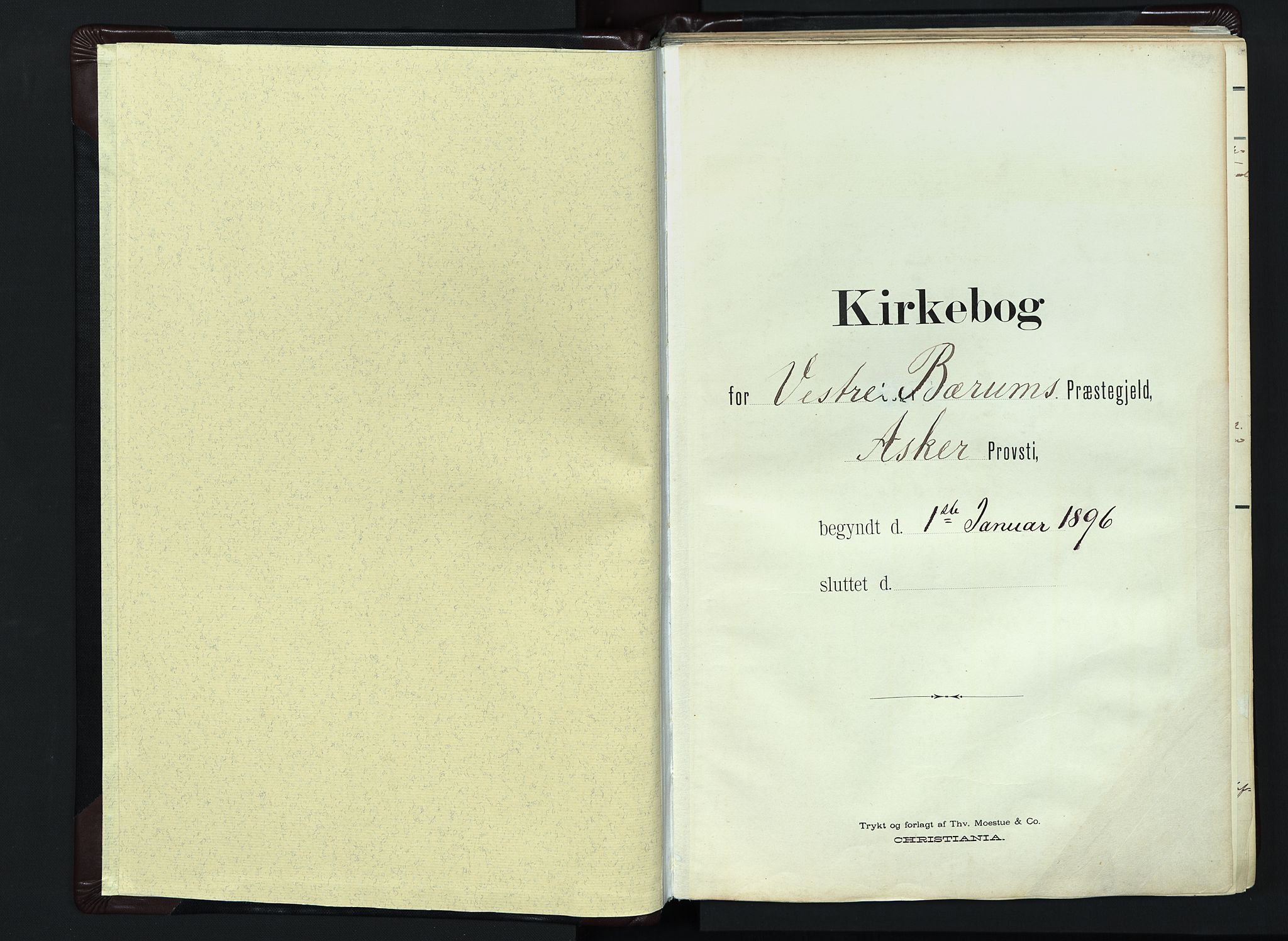 Vestre Bærum prestekontor Kirkebøker, SAO/A-10209a/F/Fa/L0001: Ministerialbok nr. 1, 1896-1923