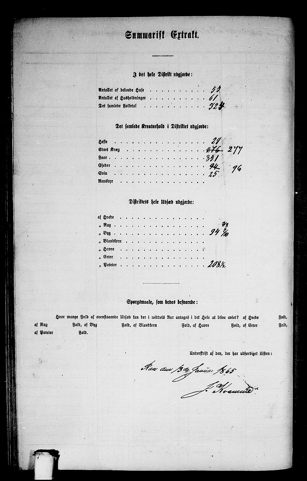 RA, Folketelling 1865 for 1422P Lærdal prestegjeld, 1865, s. 65