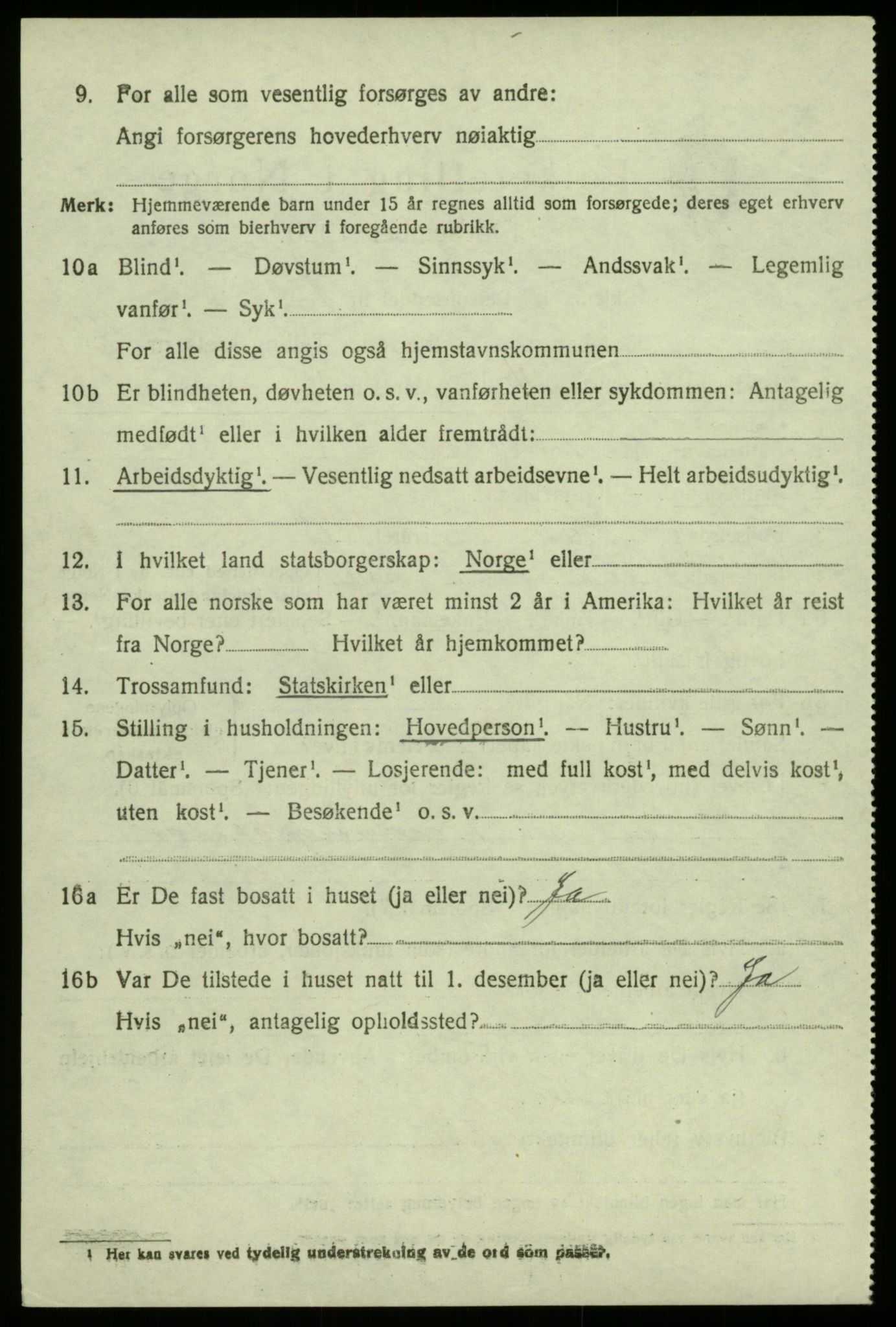 SAB, Folketelling 1920 for 1261 Manger herred, 1920, s. 7249