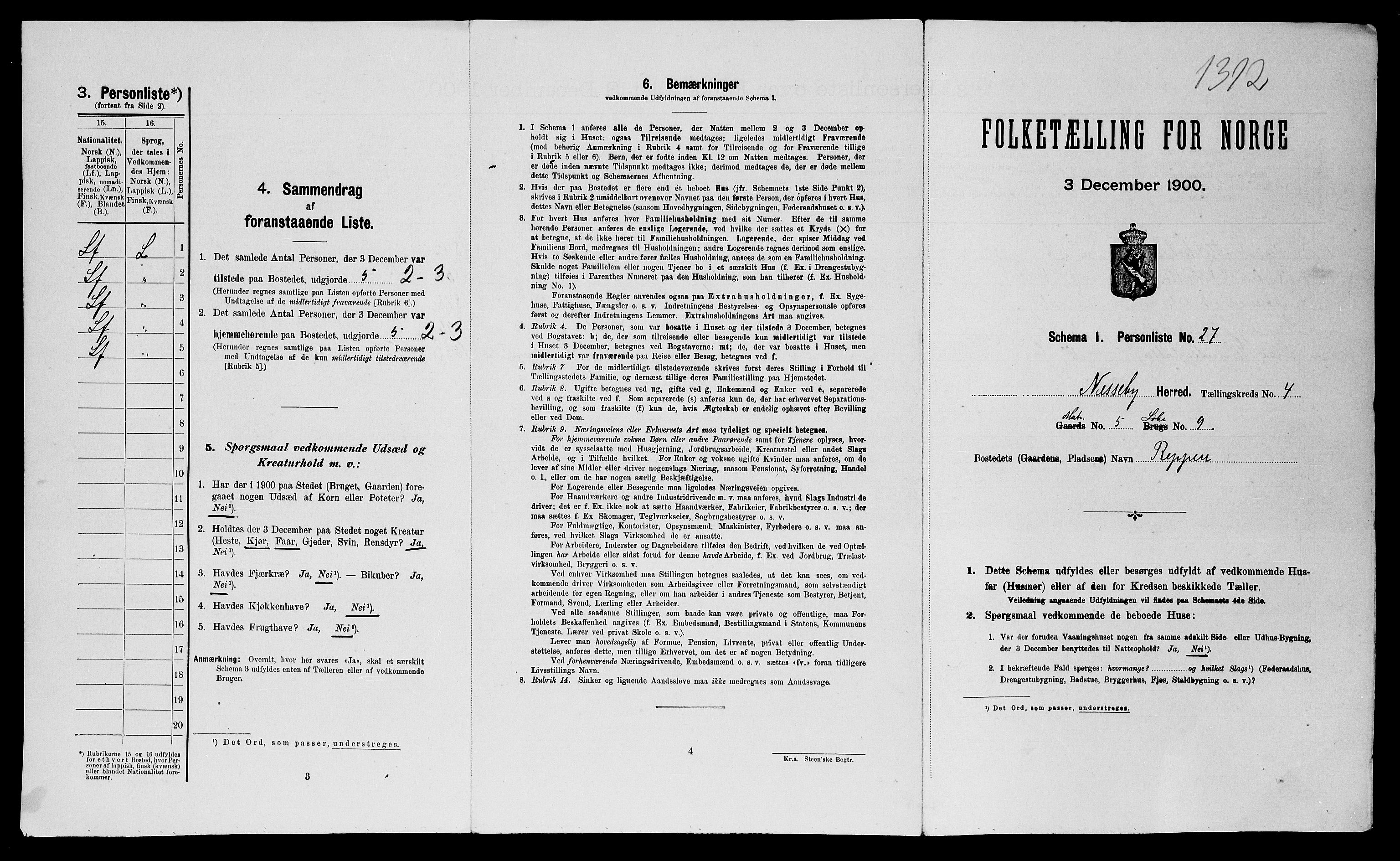 SATØ, Folketelling 1900 for 2027 Nesseby herred, 1900, s. 403