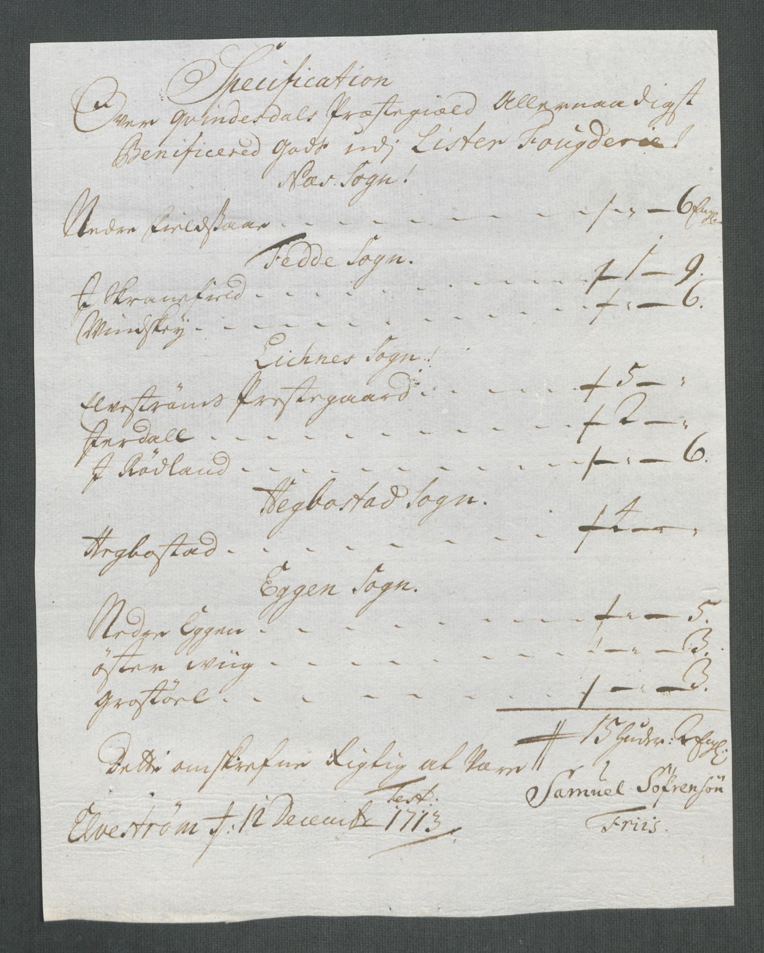 Rentekammeret inntil 1814, Reviderte regnskaper, Fogderegnskap, AV/RA-EA-4092/R43/L2556: Fogderegnskap Lista og Mandal, 1713, s. 324