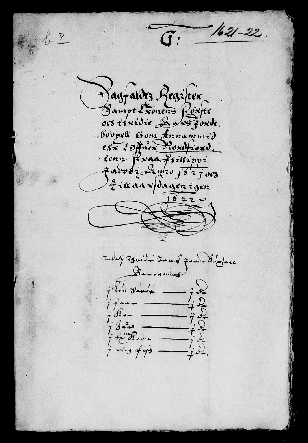 Rentekammeret inntil 1814, Reviderte regnskaper, Lensregnskaper, RA/EA-5023/R/Rb/Rbt/L0032: Bergenhus len, 1620-1622