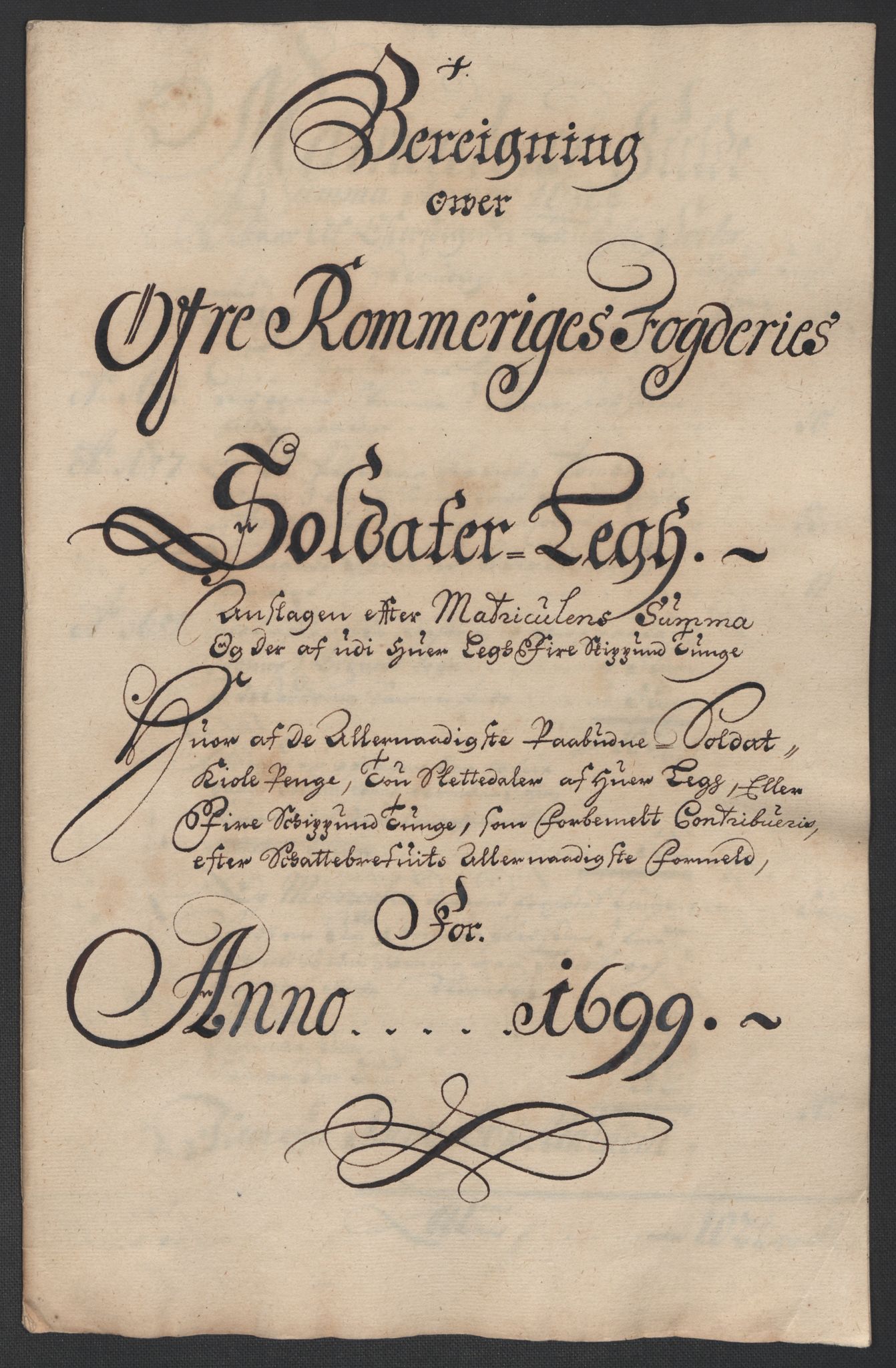 Rentekammeret inntil 1814, Reviderte regnskaper, Fogderegnskap, RA/EA-4092/R12/L0711: Fogderegnskap Øvre Romerike, 1699, s. 246