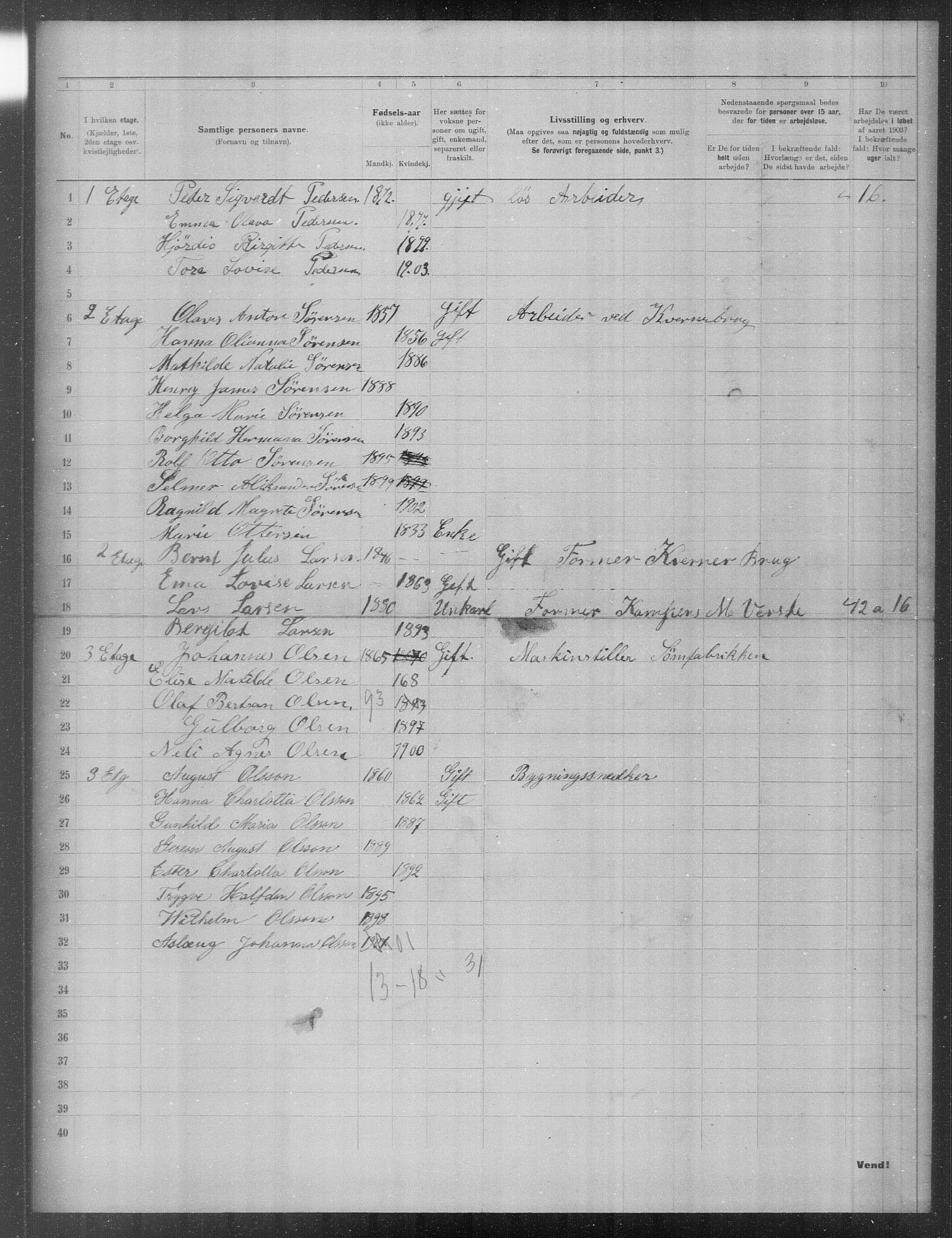 OBA, Kommunal folketelling 31.12.1903 for Kristiania kjøpstad, 1903, s. 18757