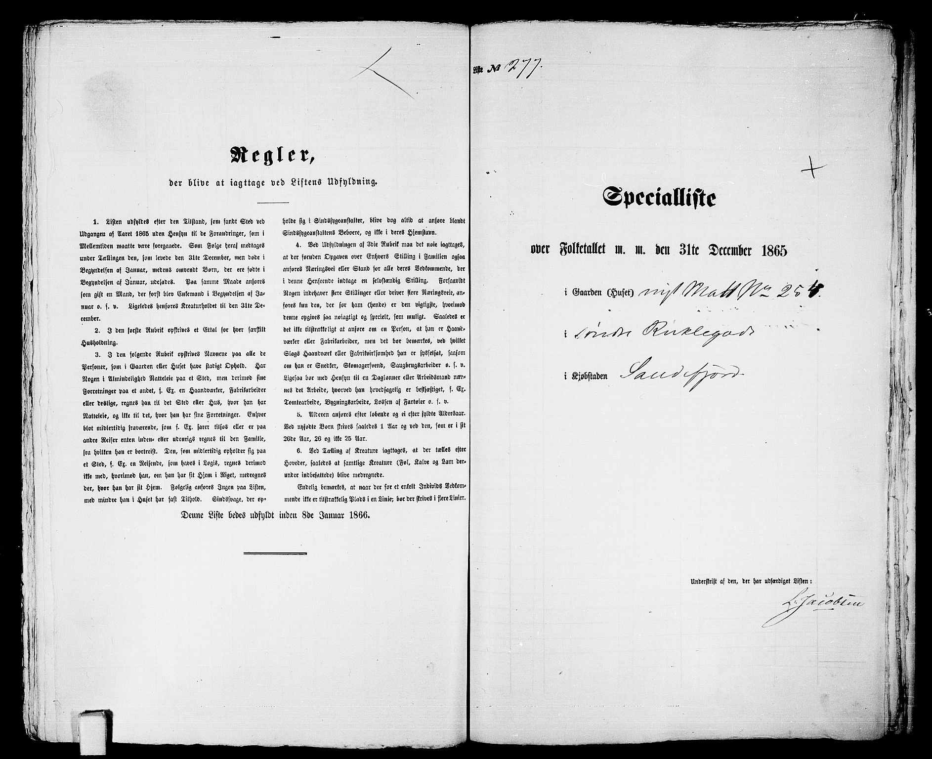 RA, Folketelling 1865 for 0706B Sandeherred prestegjeld, Sandefjord kjøpstad, 1865, s. 564