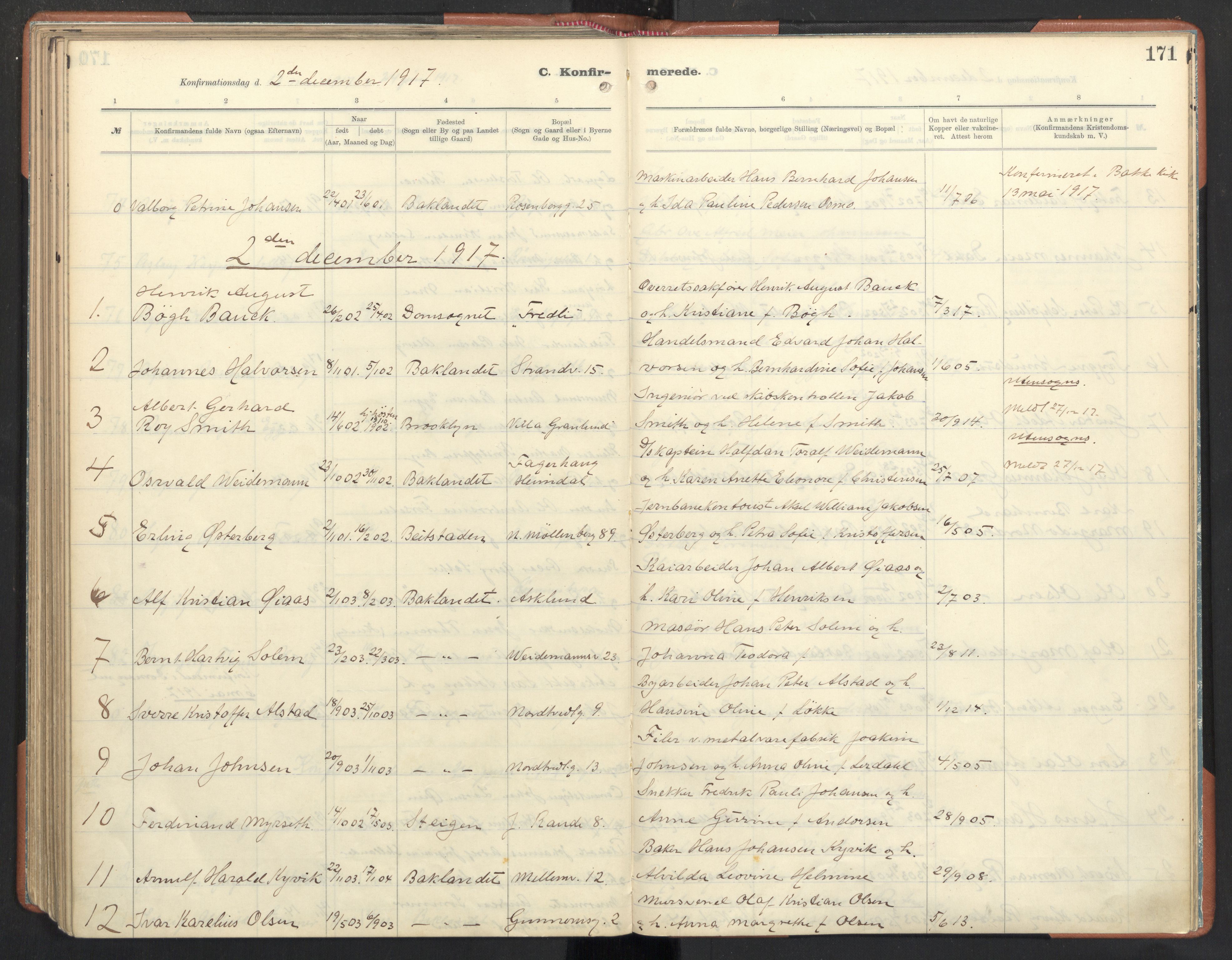 Ministerialprotokoller, klokkerbøker og fødselsregistre - Sør-Trøndelag, SAT/A-1456/605/L0246: Ministerialbok nr. 605A08, 1916-1920, s. 171