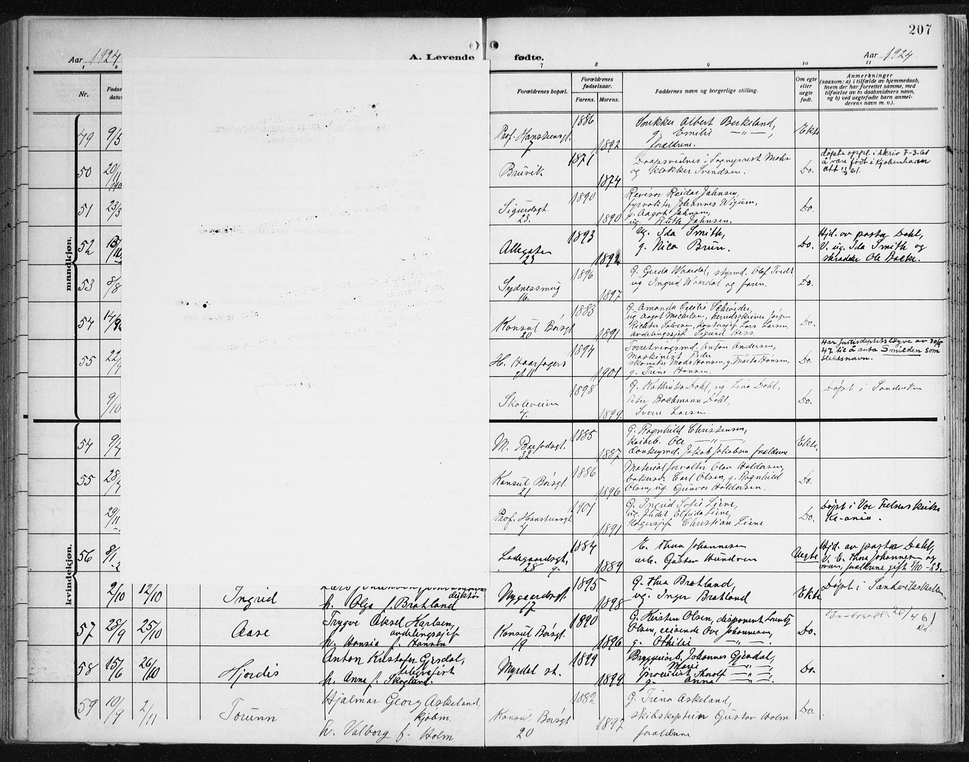 Johanneskirken sokneprestembete, AV/SAB-A-76001/H/Haa: Ministerialbok nr. A 3, 1913-1934, s. 207