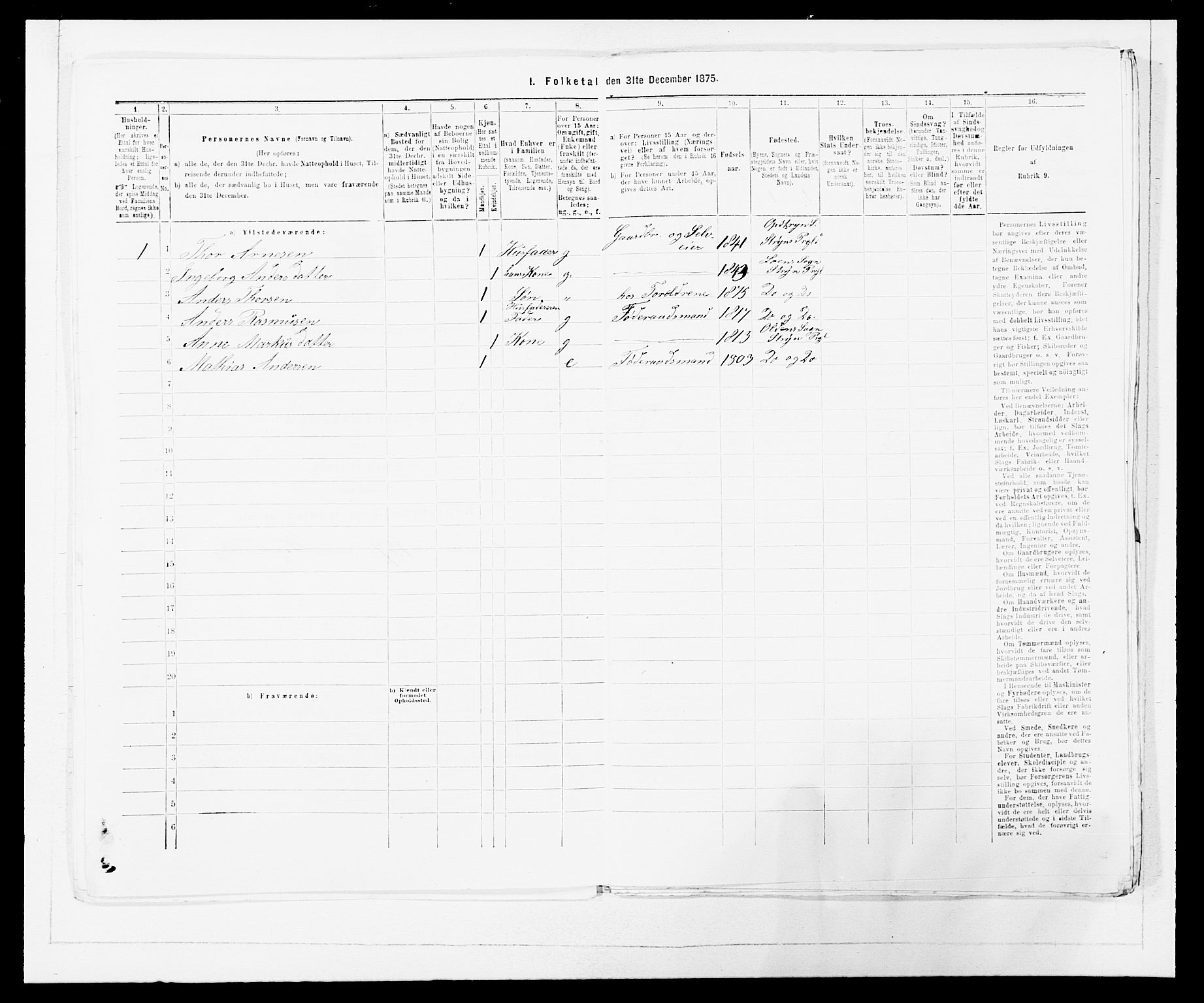 SAB, Folketelling 1875 for 1448P Stryn prestegjeld, 1875, s. 785