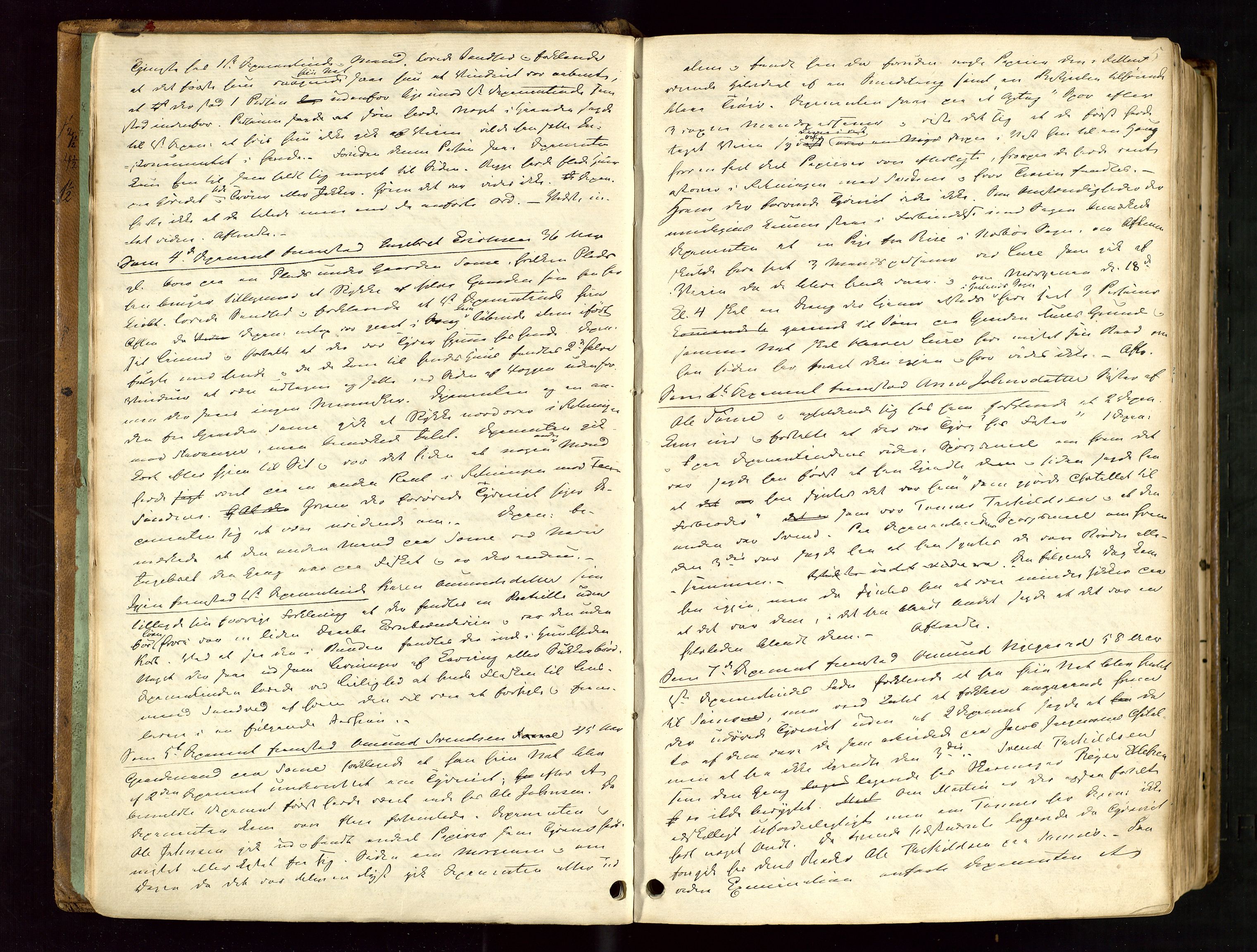 Jæren og Dalane sorenskriveri, AV/SAST-A-100306/3/30/30BBC/L0008: EKSTRARETTSPROTOKOLL - JÆREN, 1853-1865, s. 4b-5a