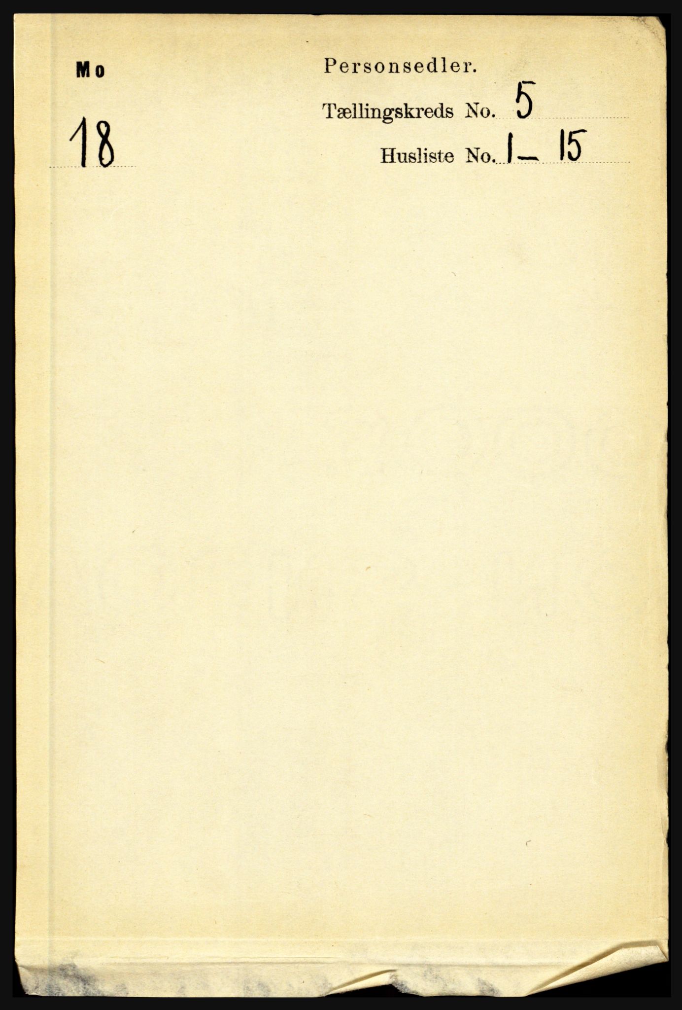 RA, Folketelling 1891 for 1833 Mo herred, 1891, s. 1912