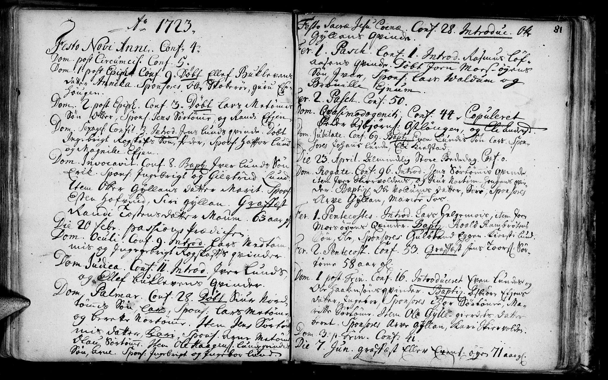Ministerialprotokoller, klokkerbøker og fødselsregistre - Sør-Trøndelag, AV/SAT-A-1456/692/L1101: Ministerialbok nr. 692A01, 1690-1746, s. 81