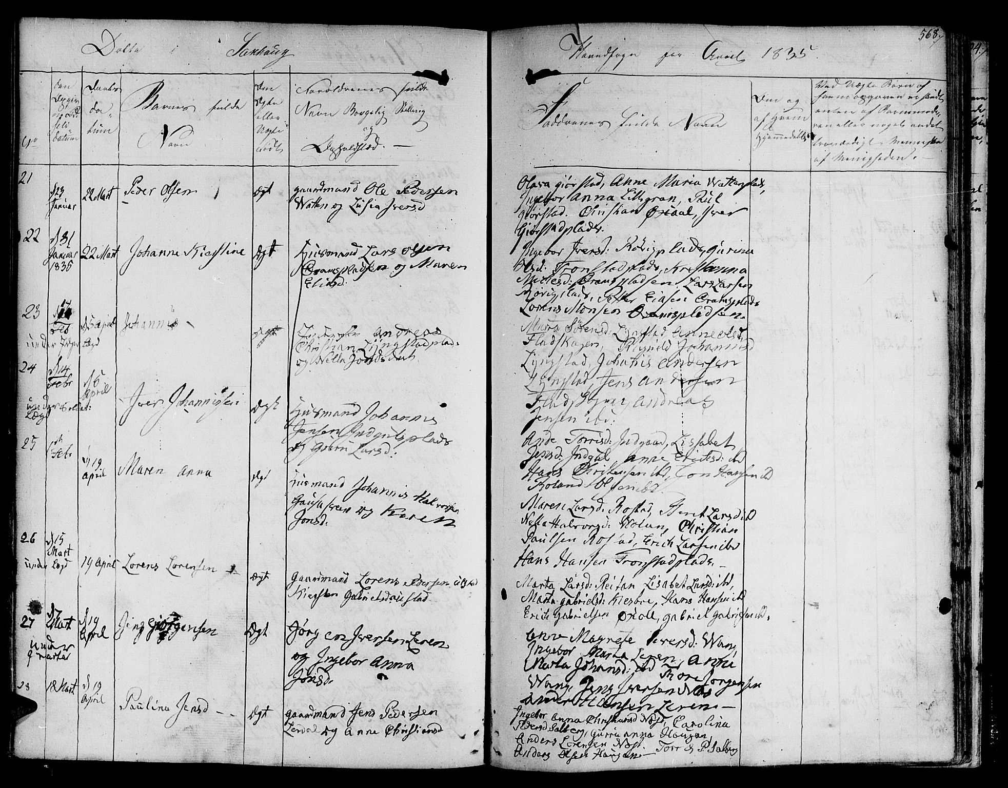 Ministerialprotokoller, klokkerbøker og fødselsregistre - Nord-Trøndelag, SAT/A-1458/730/L0277: Ministerialbok nr. 730A06 /1, 1830-1839, s. 568