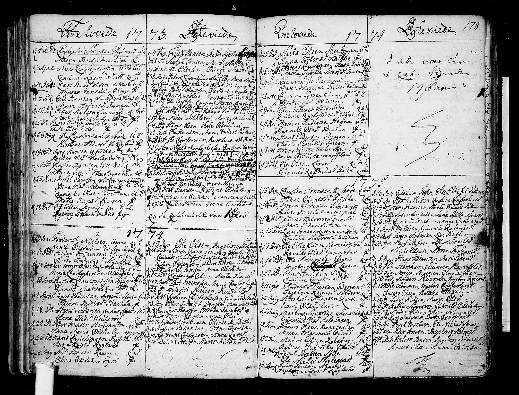Borre kirkebøker, SAKO/A-338/F/Fa/L0002: Ministerialbok nr. I 2, 1752-1806, s. 178